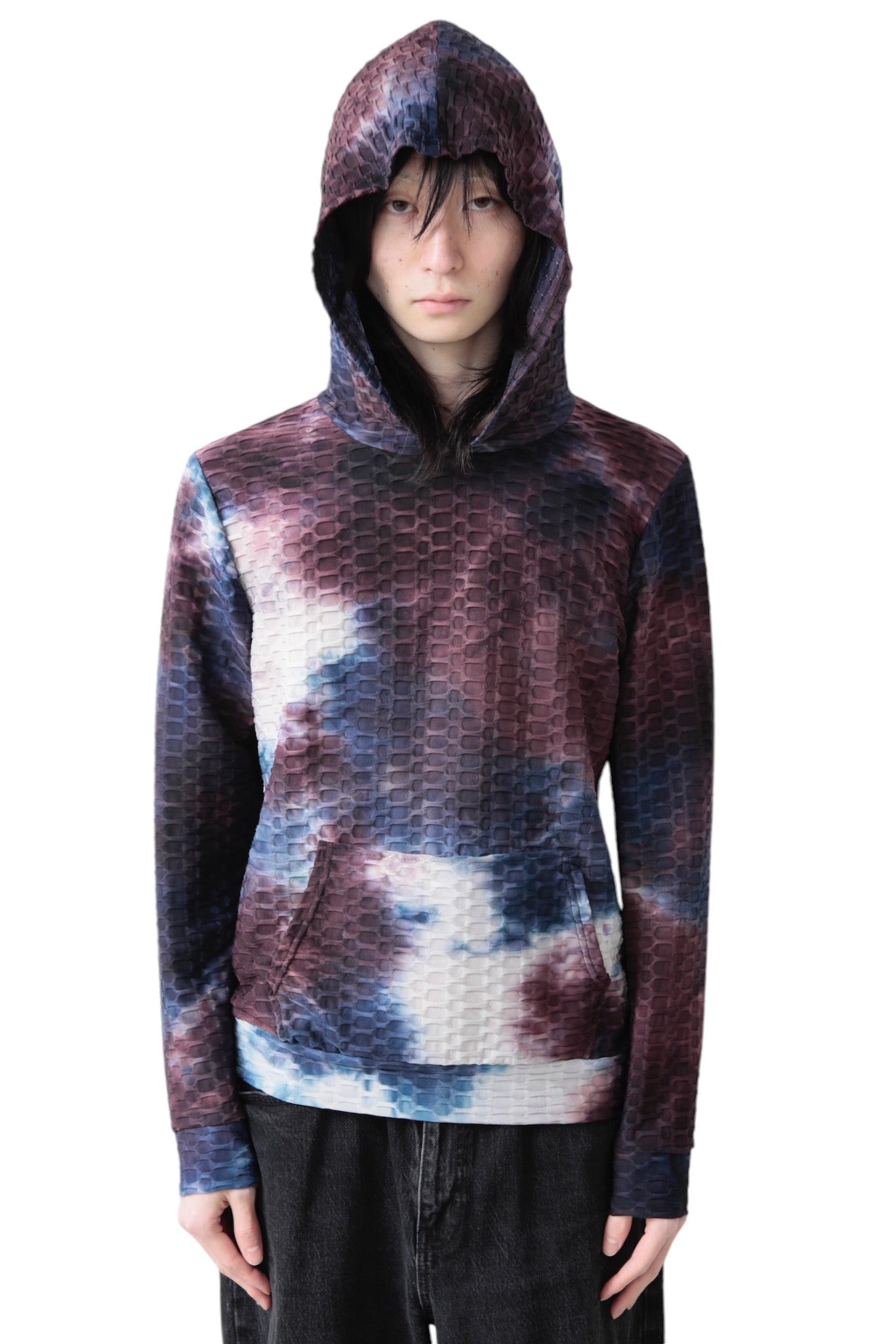 TIE DYE BUMPY HOODIE