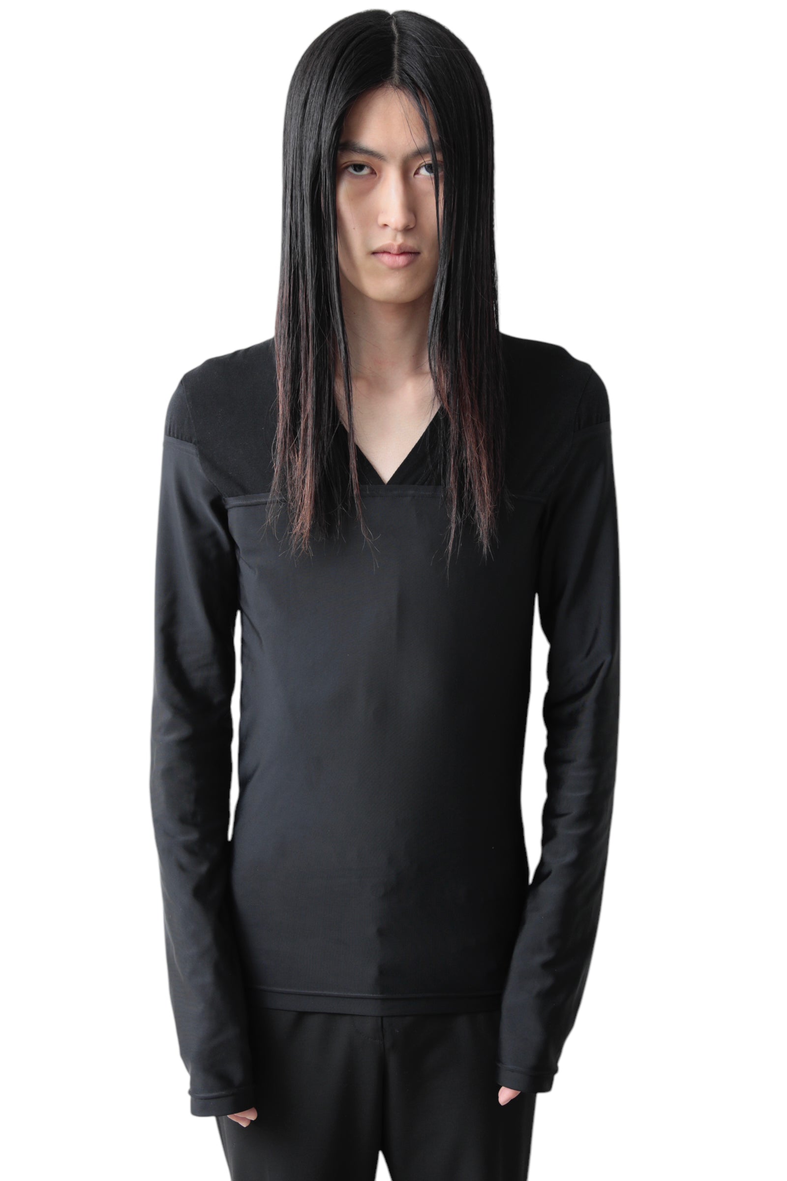 AD2007 COMME DES GARCONS SWITCHING V-NECK TIGHT TOP