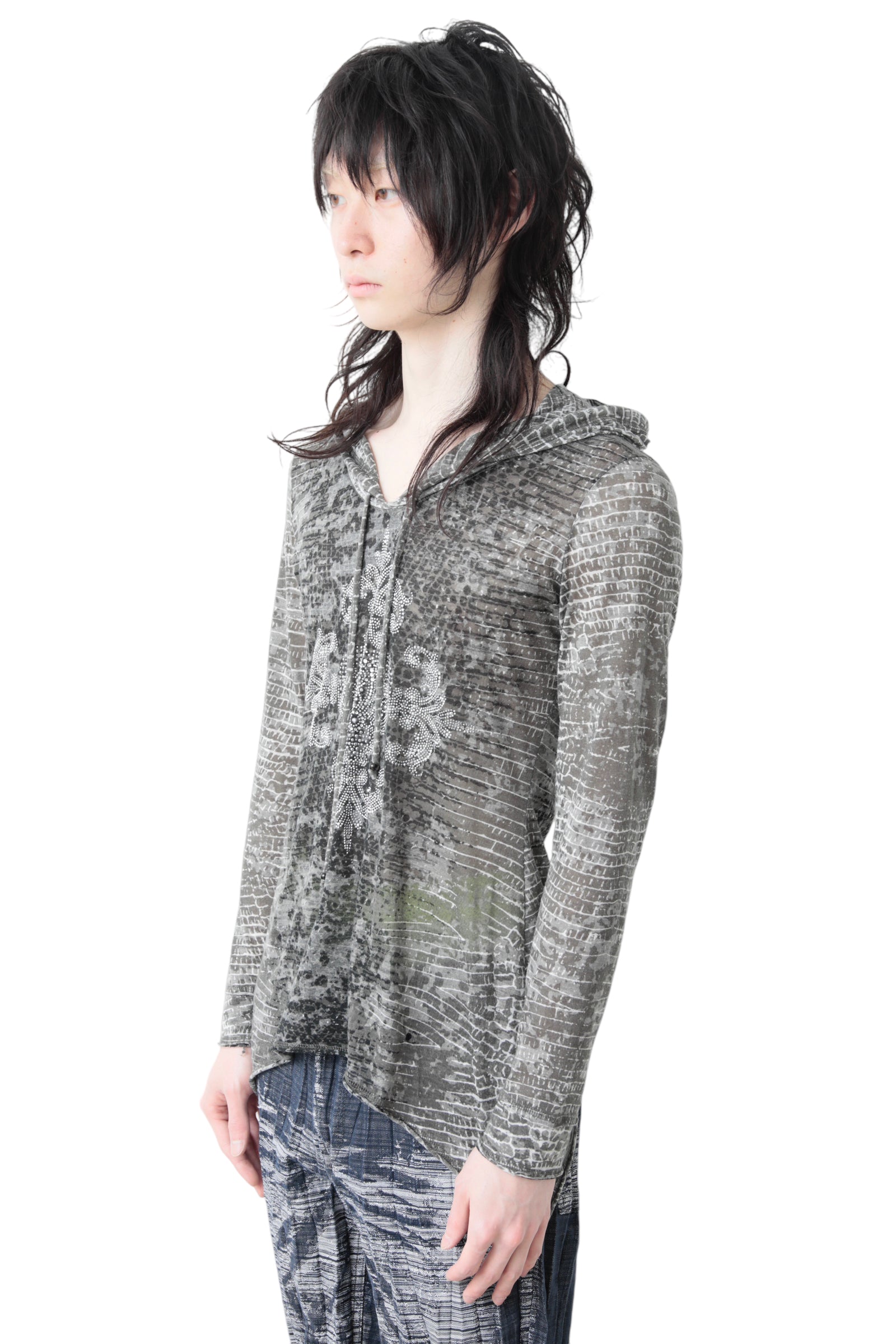 RHINESTONE PULLOVER HOODIE