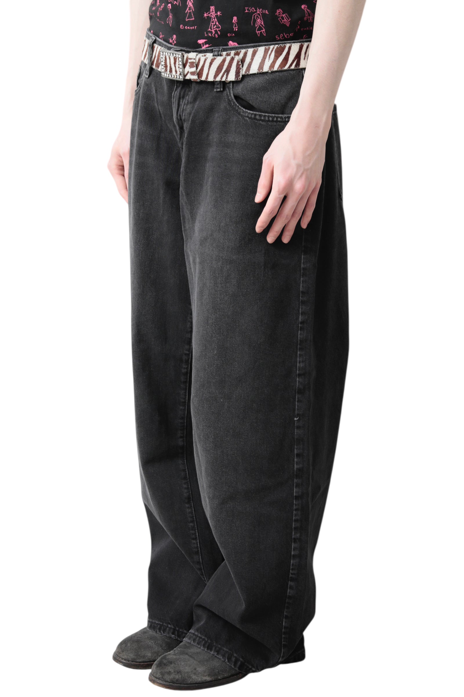 BLACK BAGGY DENIM PANTS