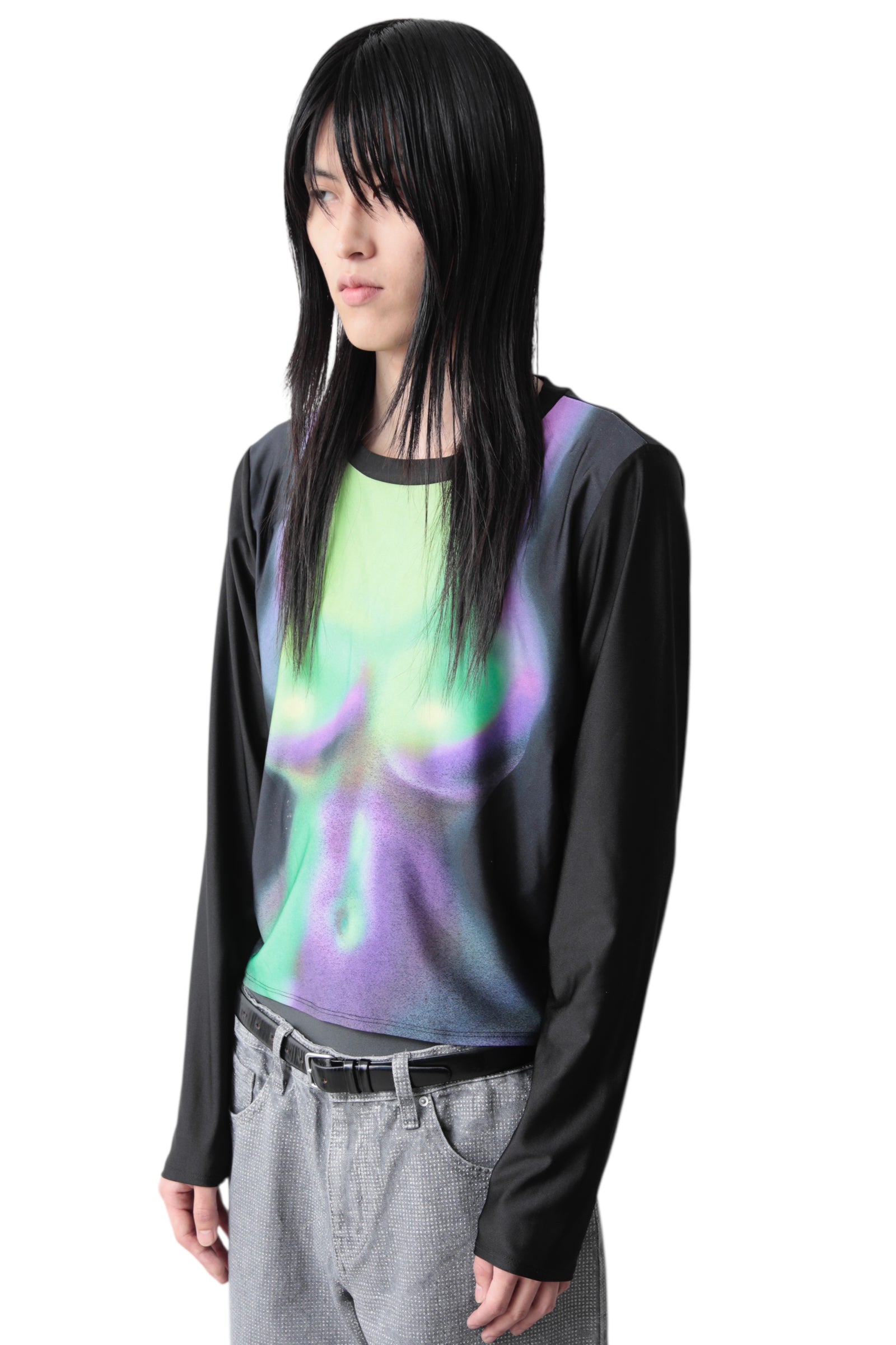 SPRAY BODY GRAPHIC LONG SLEEVE T-SHIRT