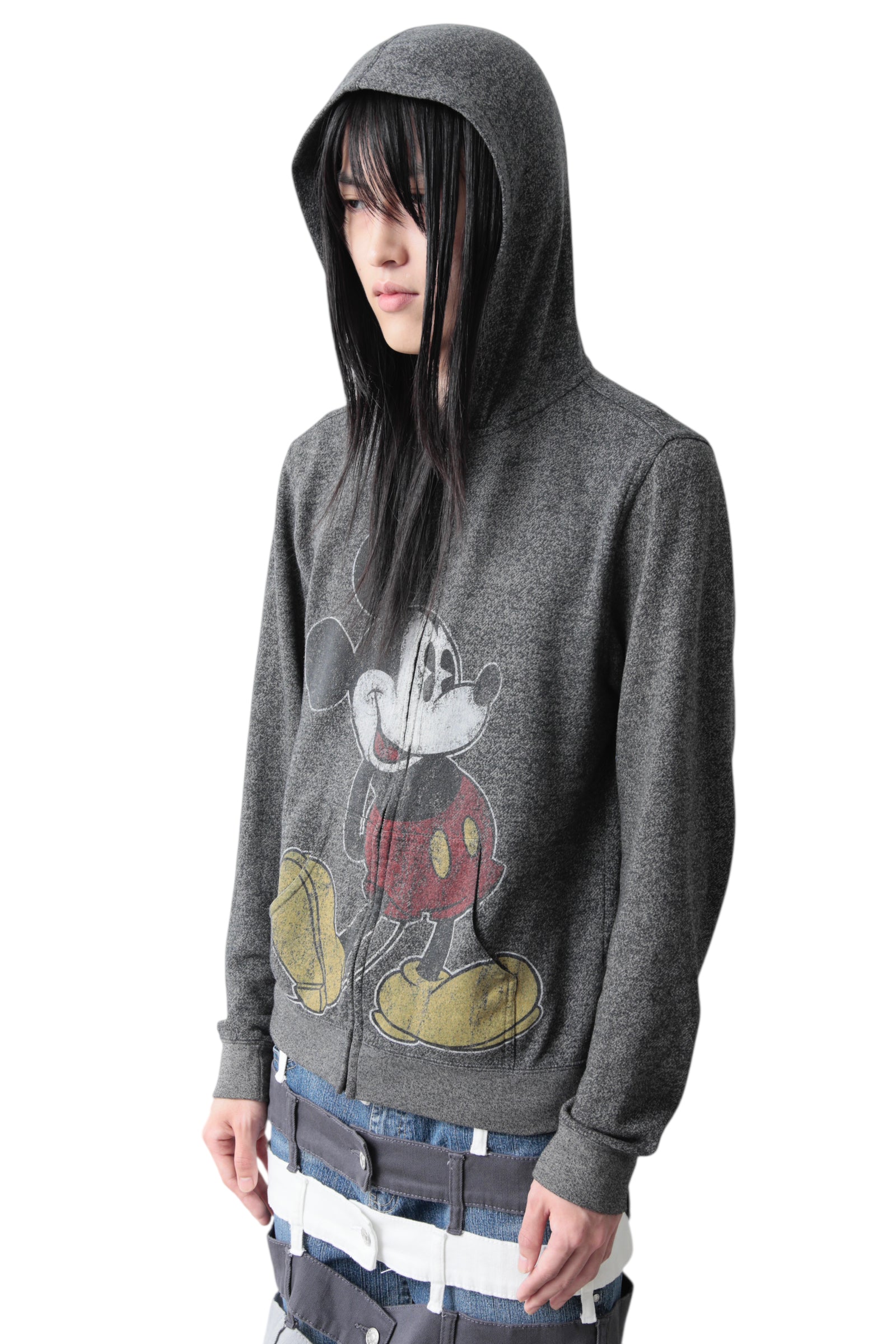 MICKEY PRINTED ZIP UP HOODIE