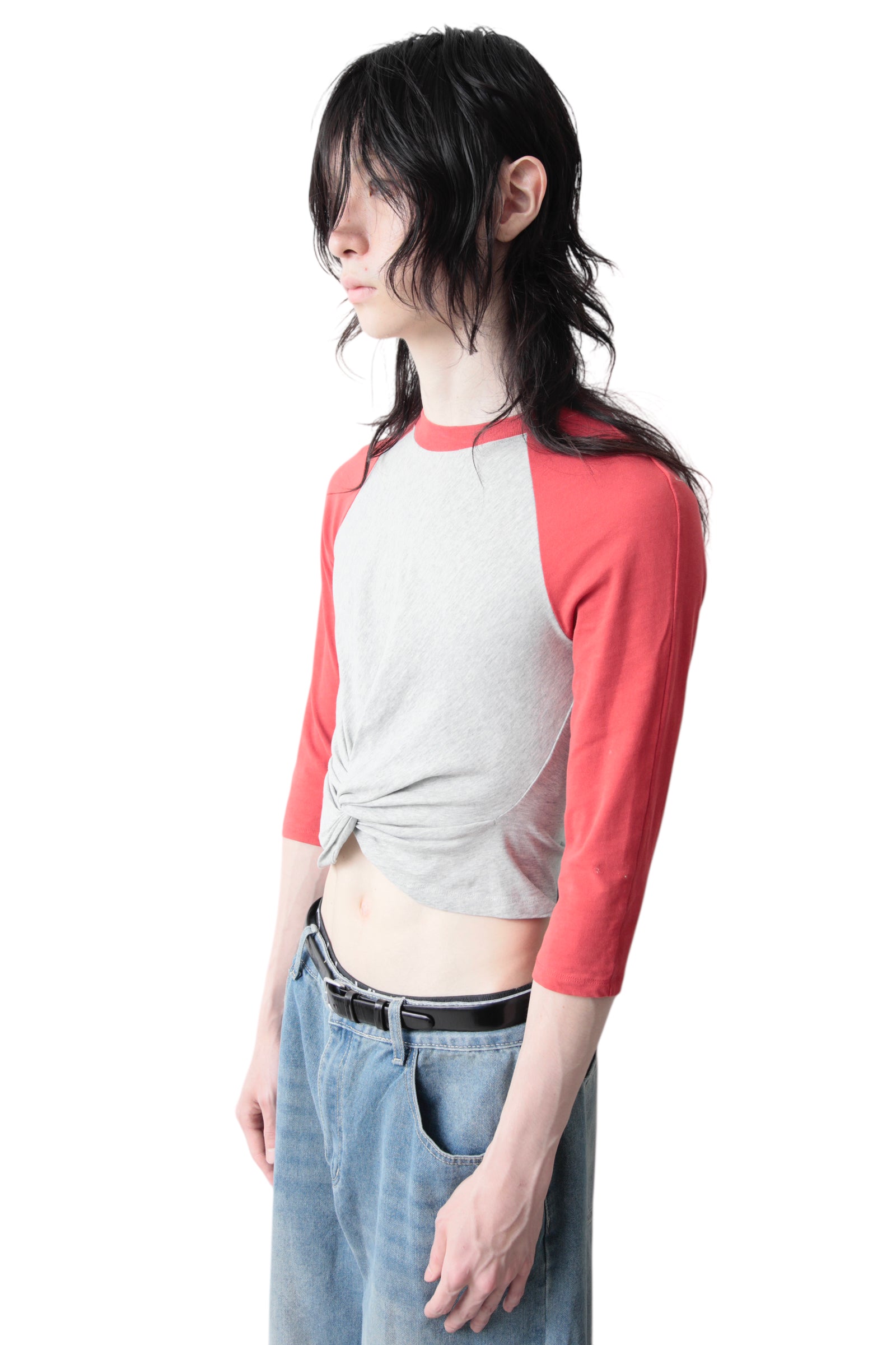 ALEXANDER WANG FRONT GATHER RINGER T-SHIRT