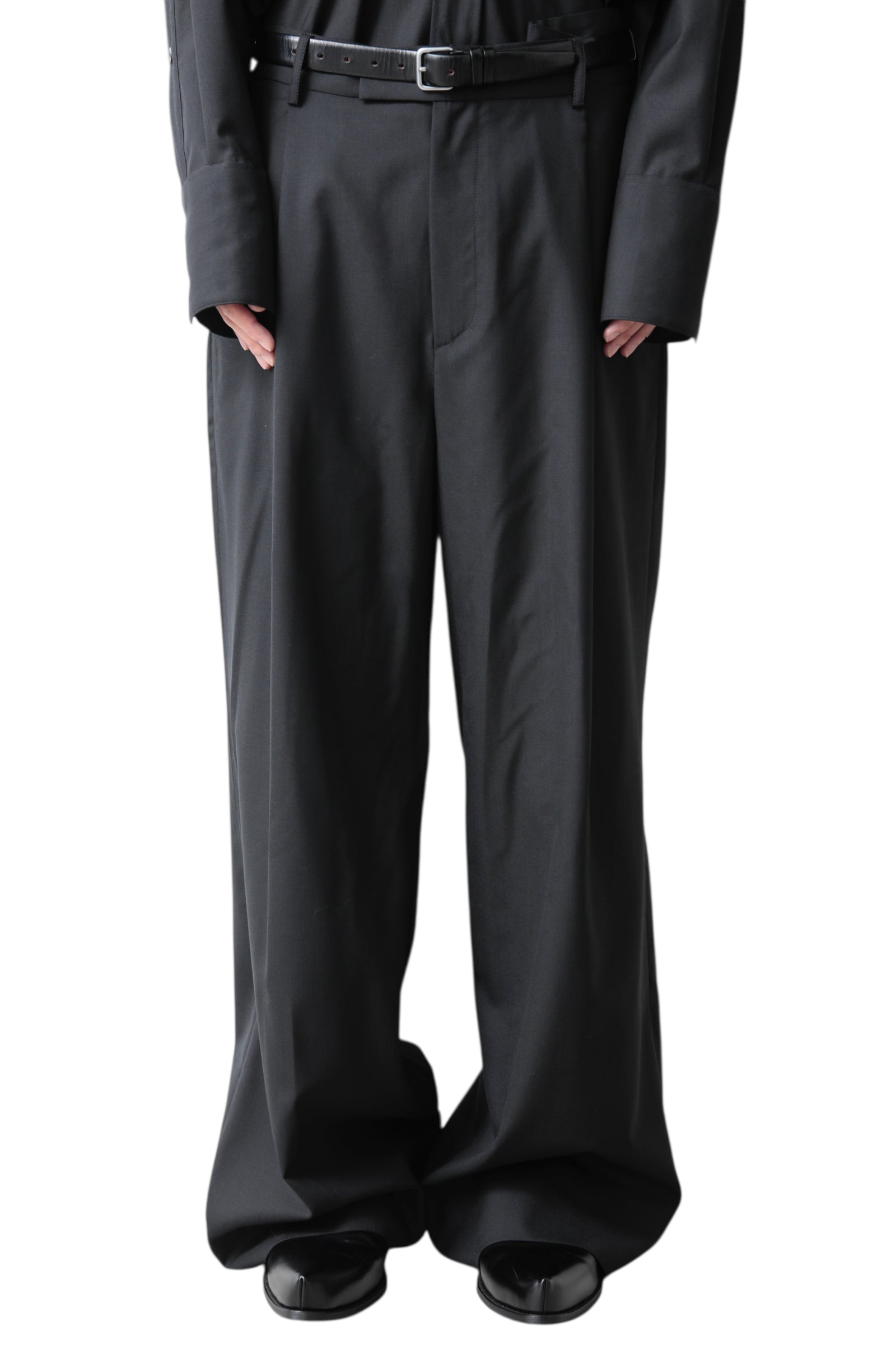 MARINA YEE WIDE-LEGGED PLEATED TROUSERS