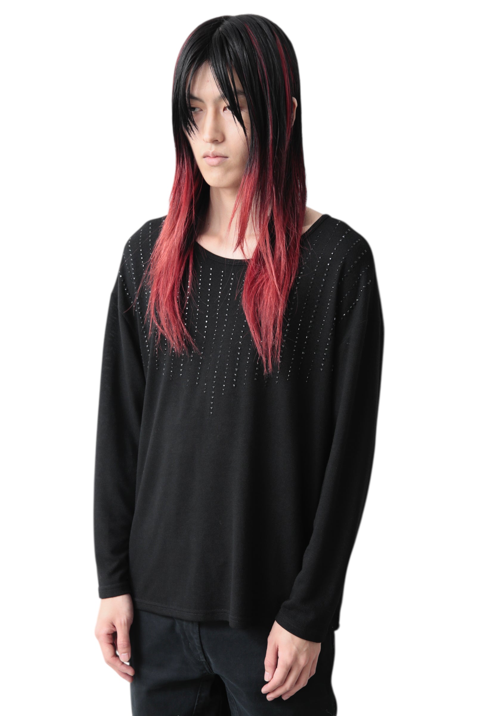 RHINESTONE LONG SLEEVE TOP