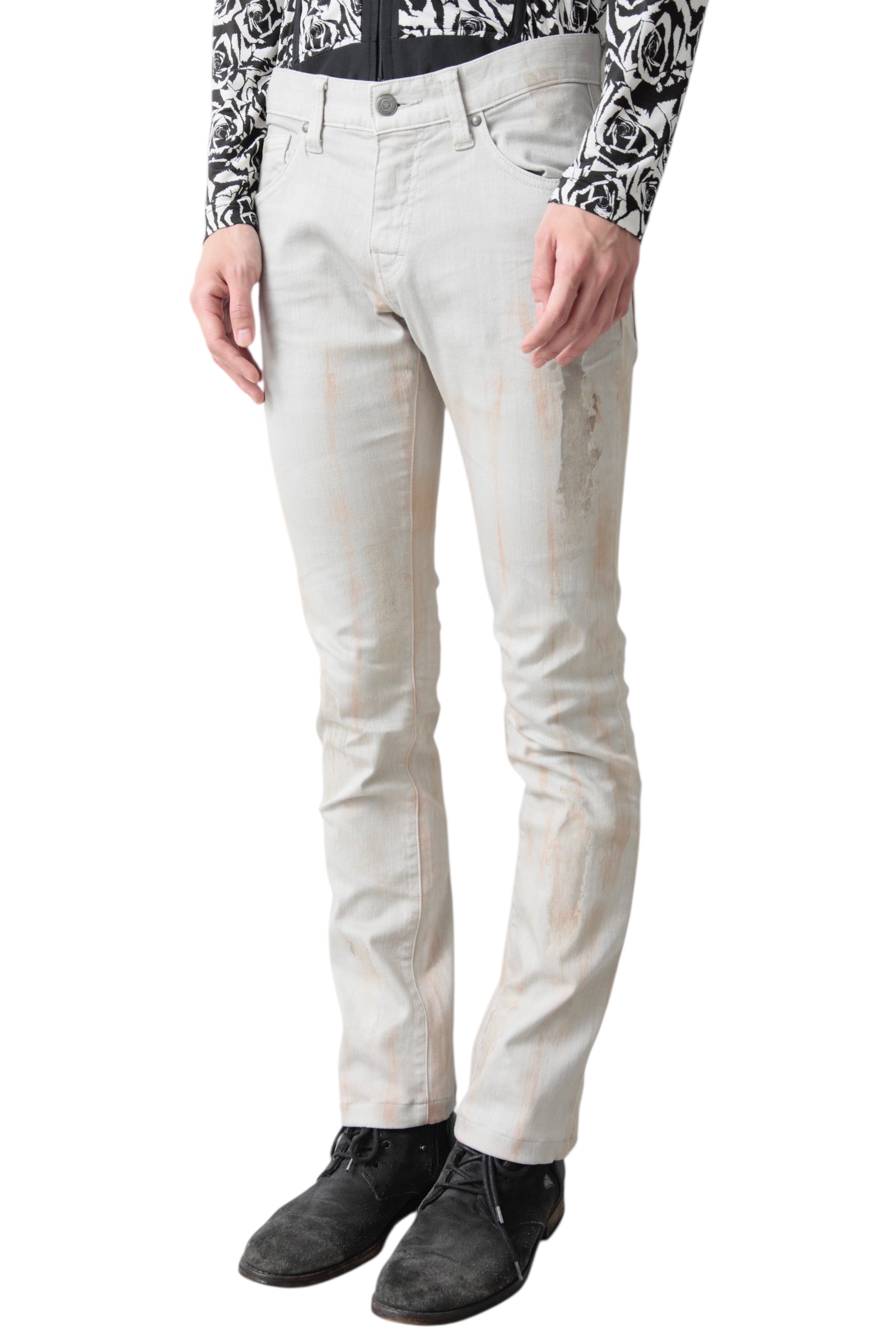 TORNADO MART DIRTY SKINNY DENIM PANTS