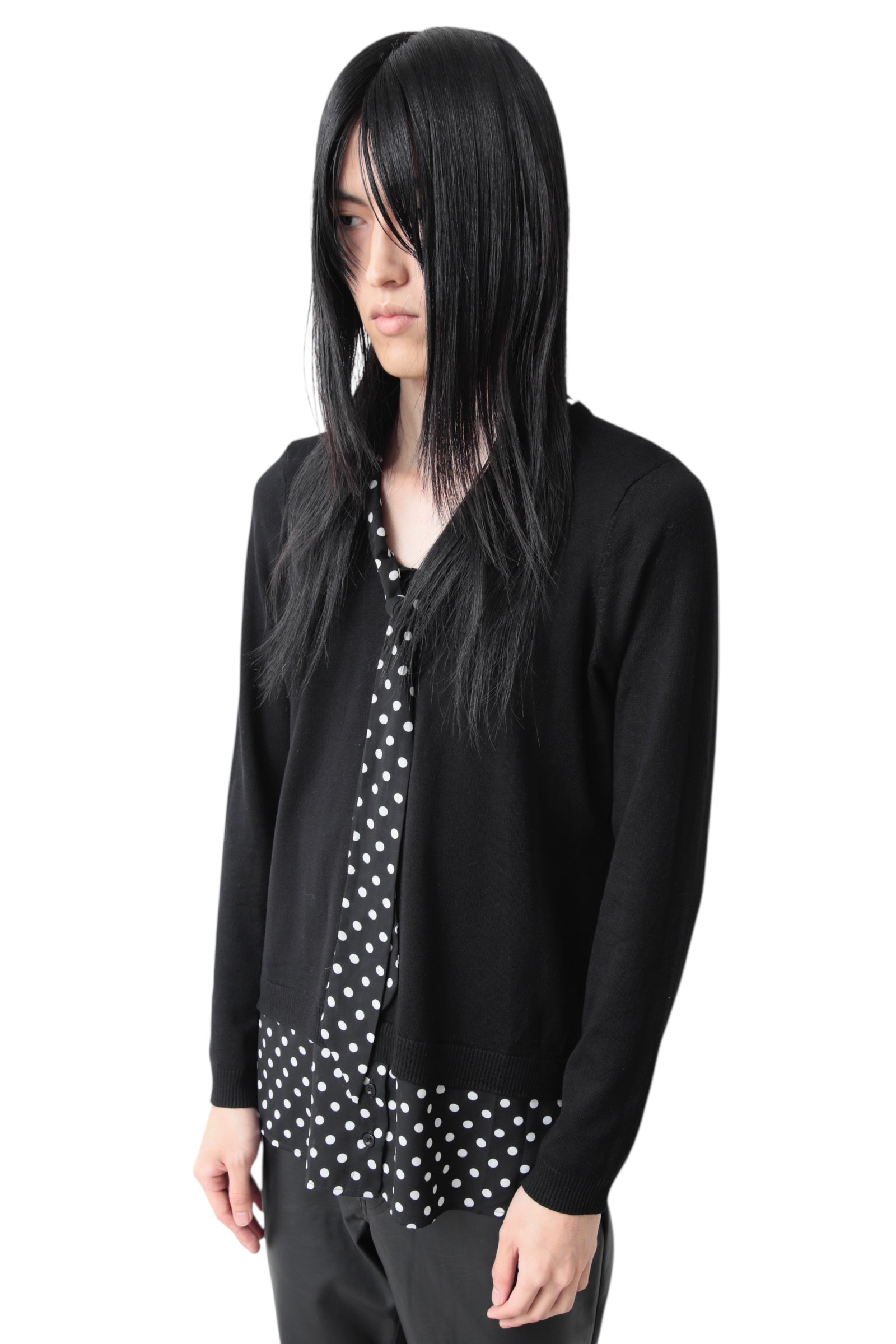 DOT BOW TIE SHIRT DOCKING SWEATER