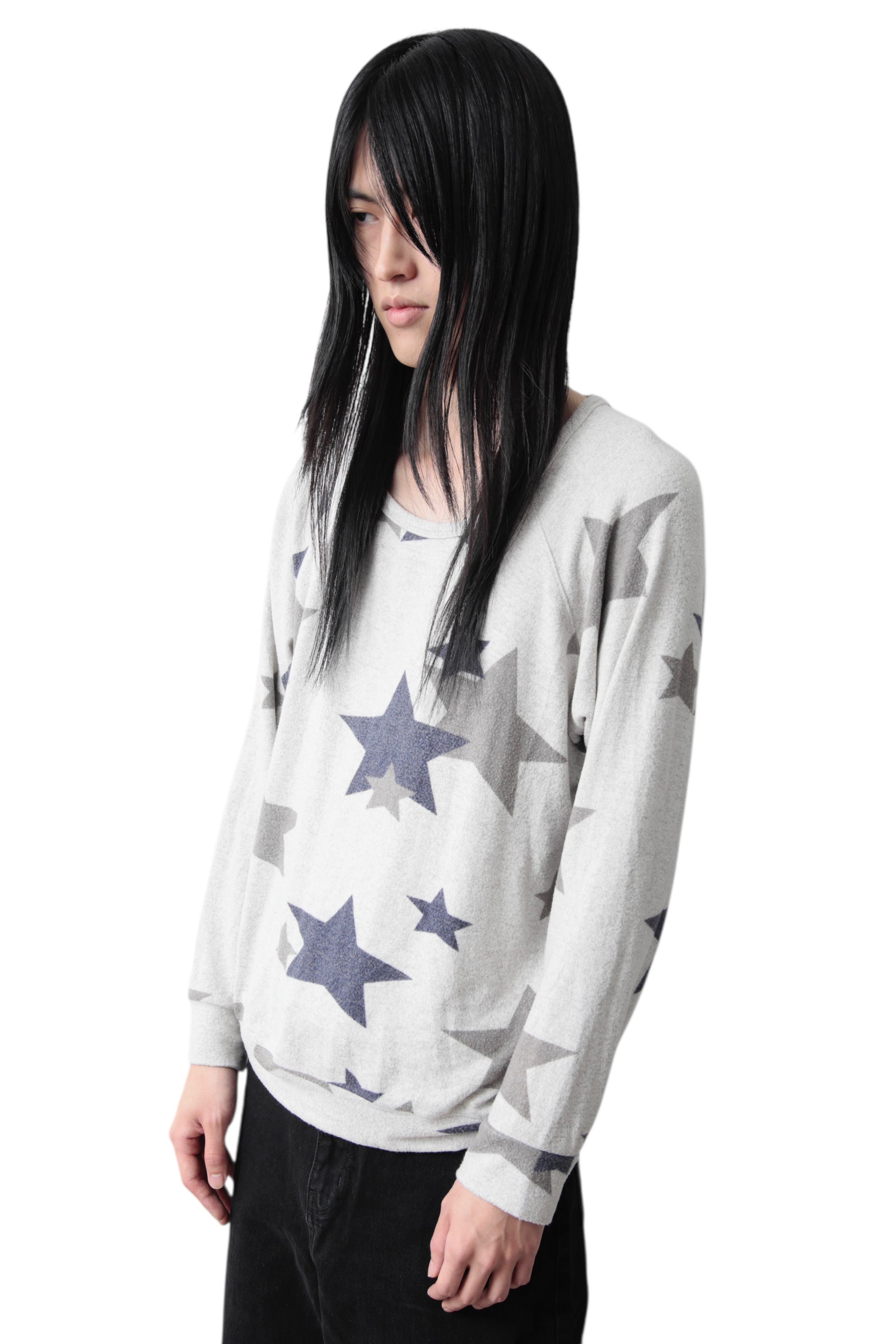 Two-tone star graphic sweater