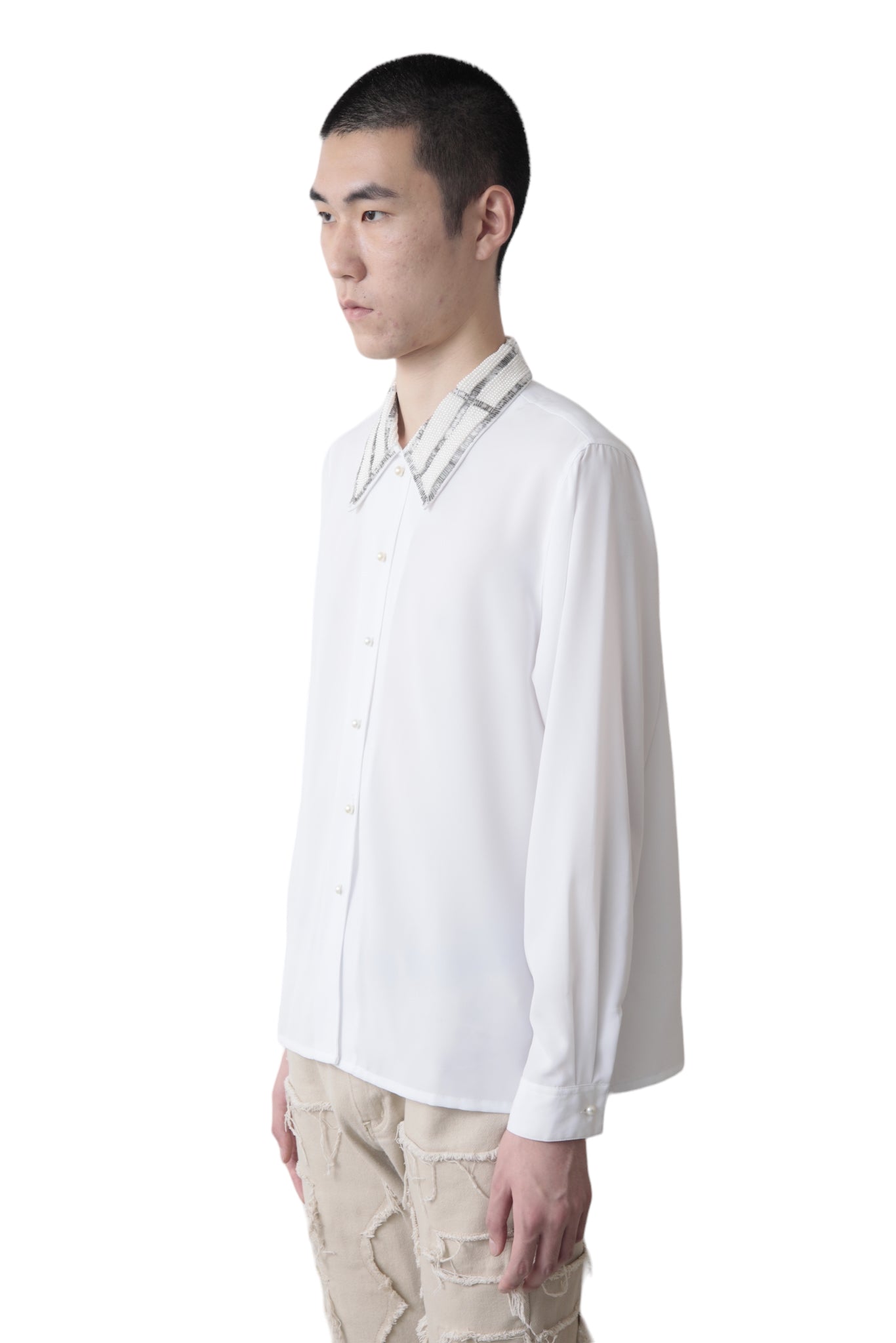 DECORATIVE PEARL BUTTON SHIRT