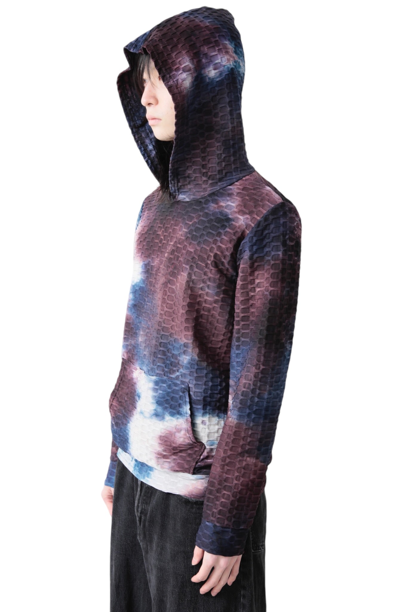 TIE DYE BUMPY HOODIE