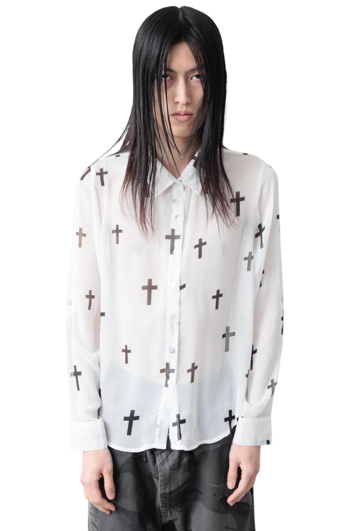 SEE THROUGH CROSS SHIRT