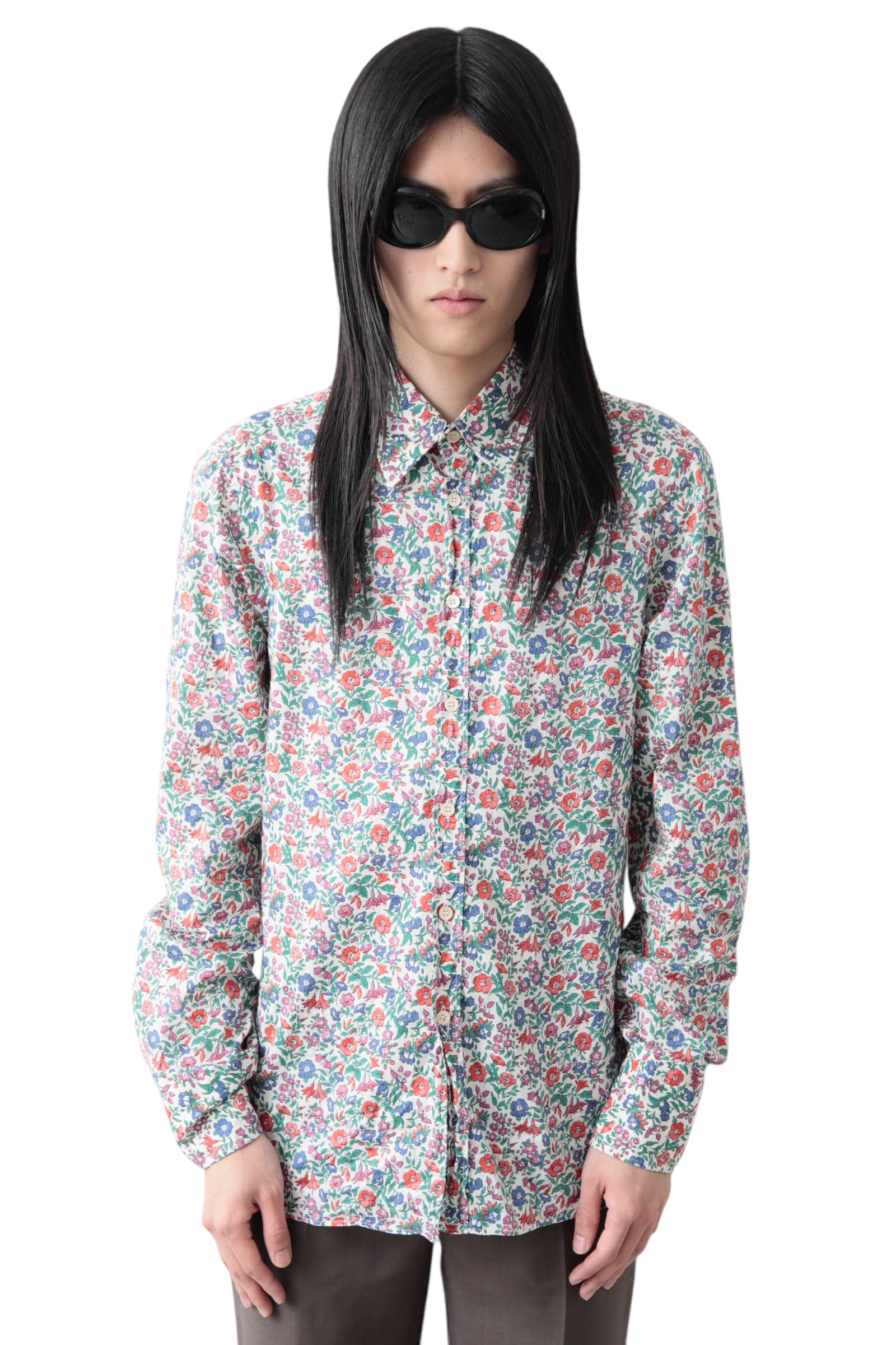 EARLY 2000S MIU MIU FLORAL PATTERNED SHIRT
