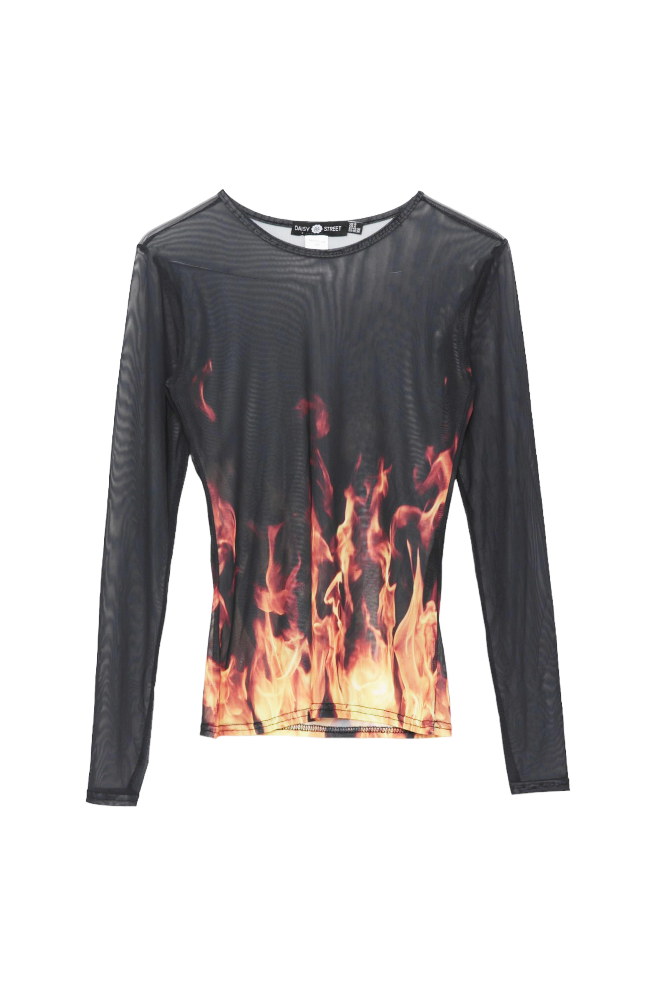 FIRE PATTERNED MESH TOP