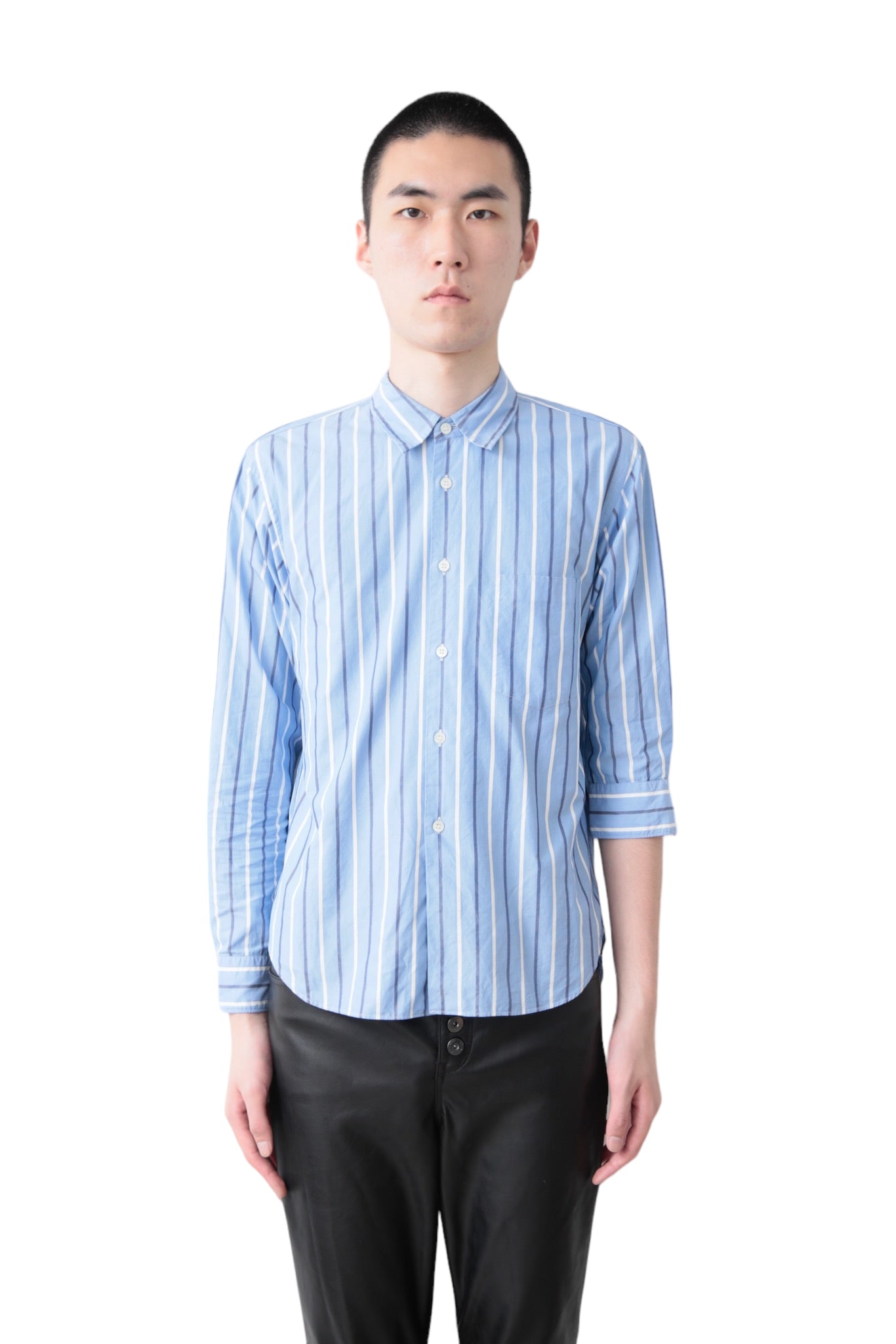 COMME DES GARCONS STRIPE ASYMMETRY SLEEVE SHIRT