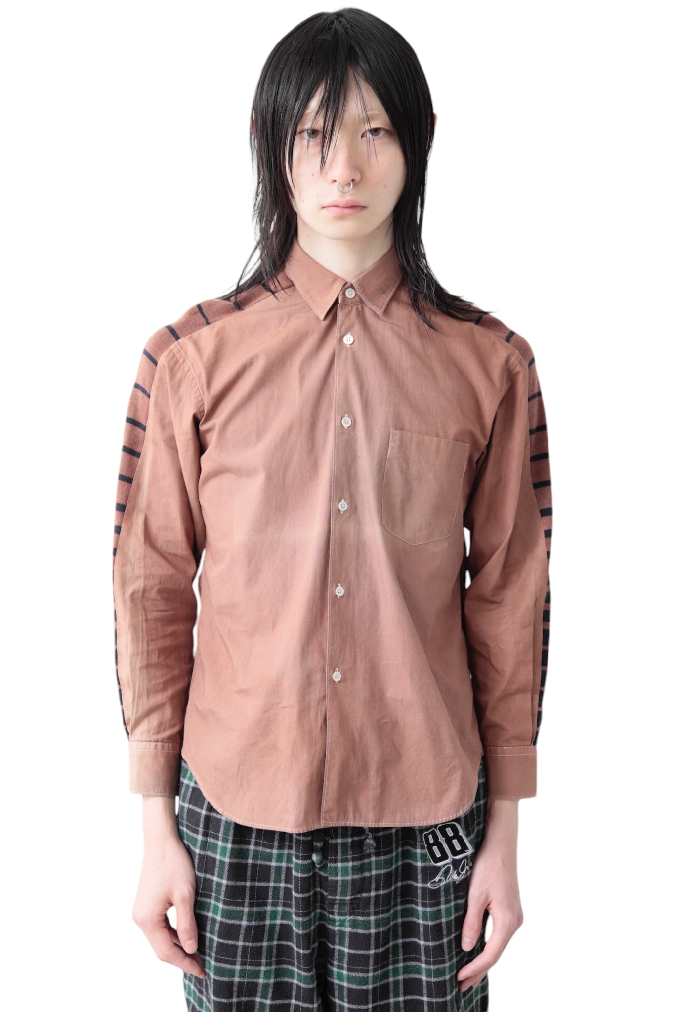 COMME DES GARCONS SHIRT SWITCHING BORDER SHIRT