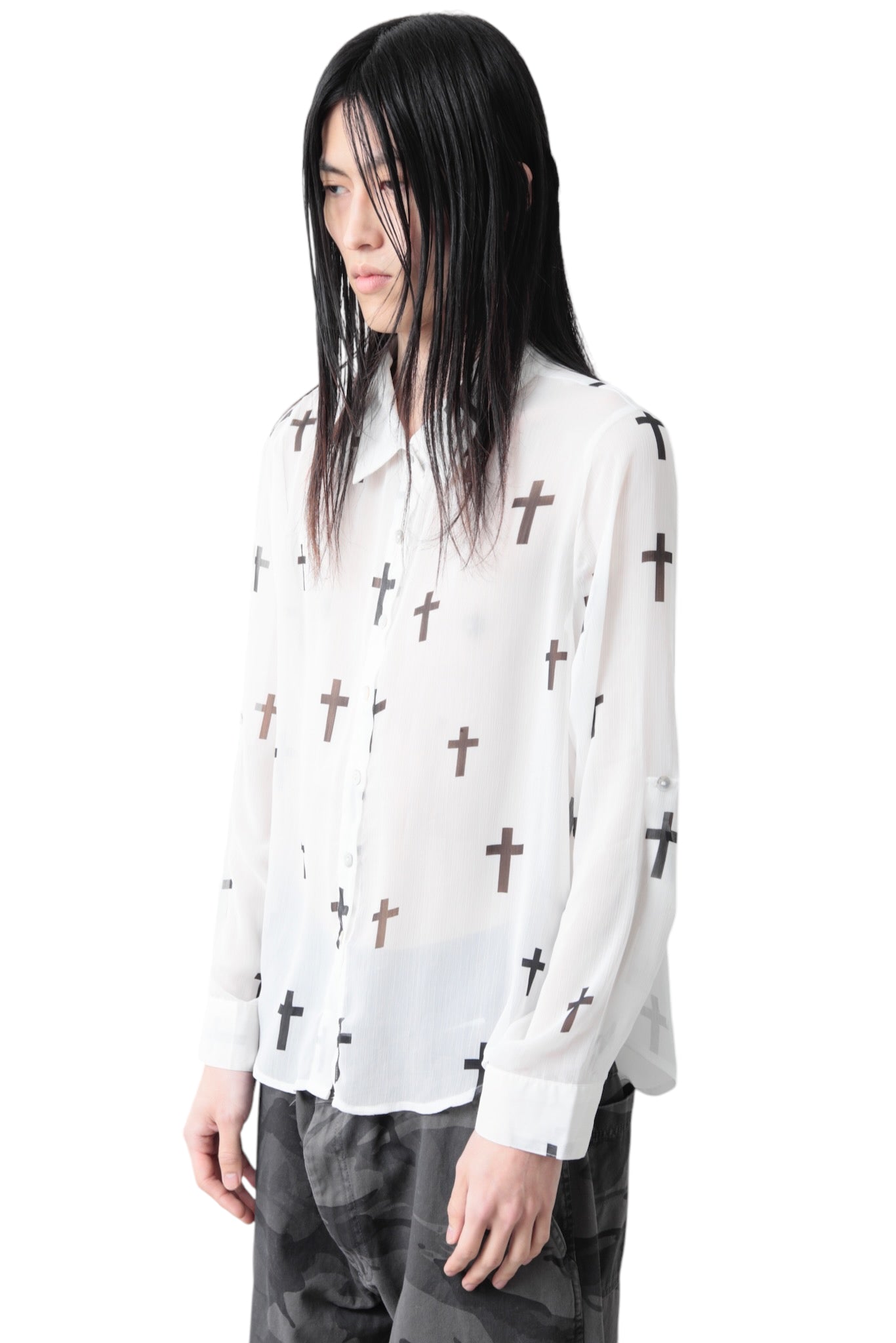 SEE THROUGH CROSS SHIRT