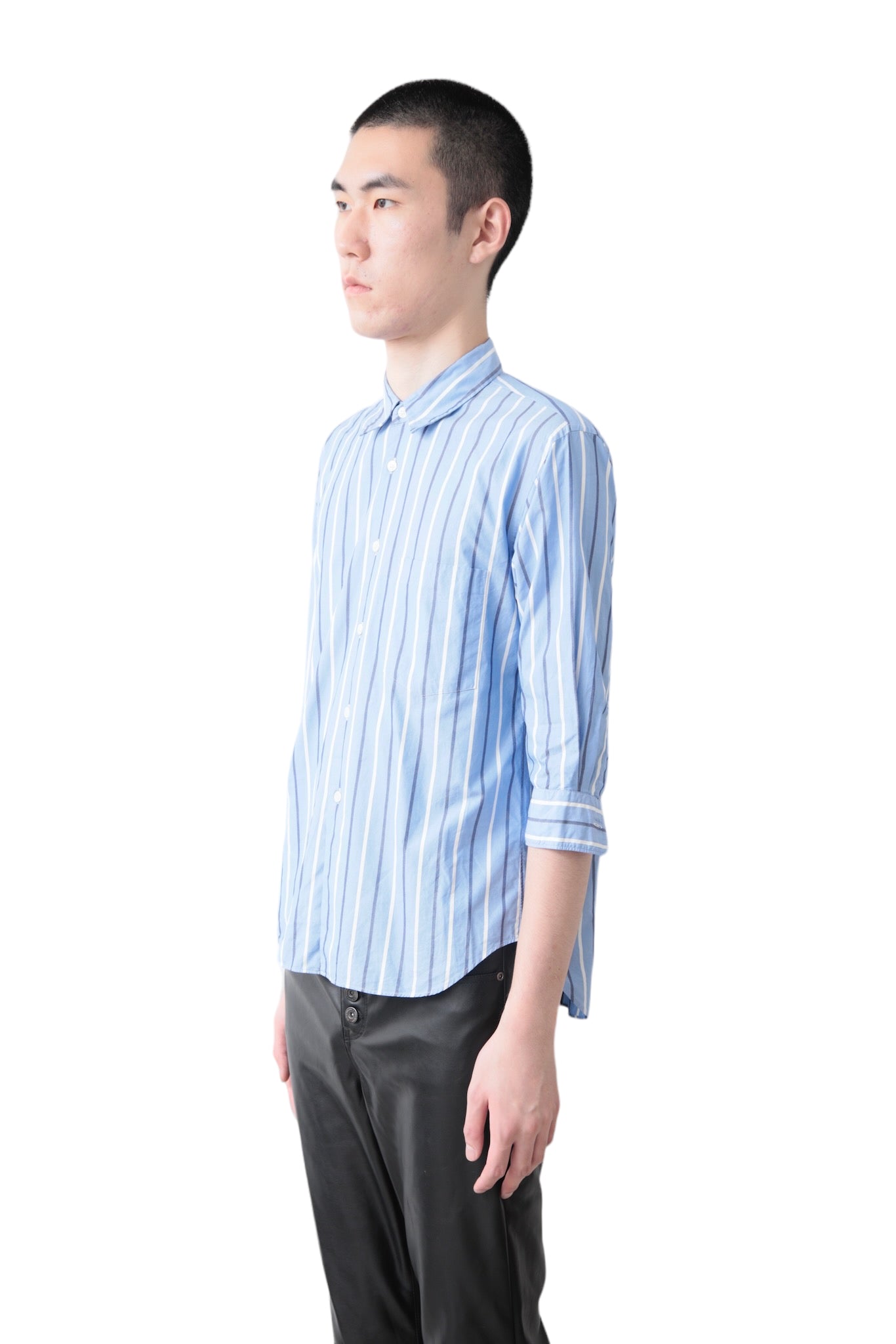 COMME DES GARCONS STRIPE ASYMMETRY SLEEVE SHIRT