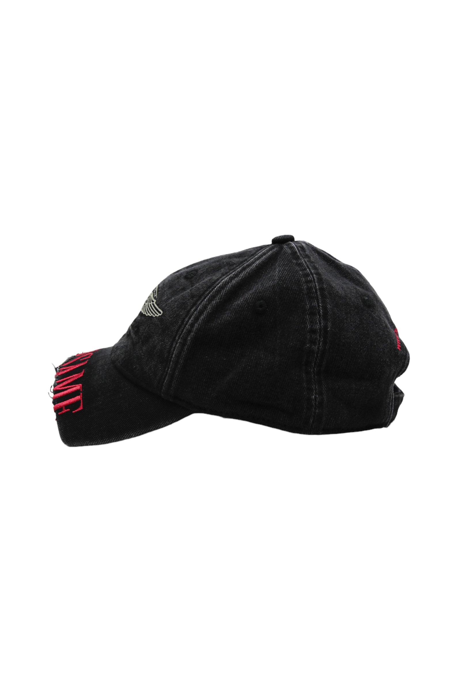 MARTINE ROSE CUT PEAK BACK CAP