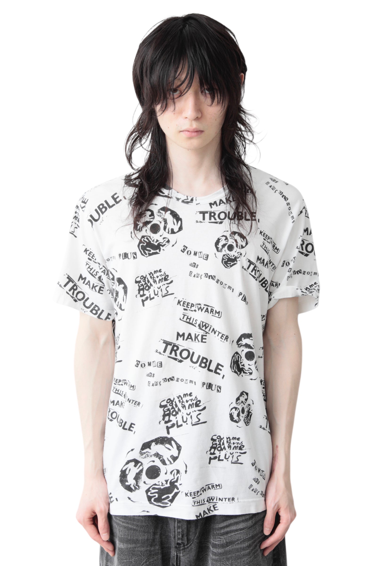 AD2008 COMME DES GARCONS HOMME PLUS MESSAGE GRAPHIC T-SHIRT