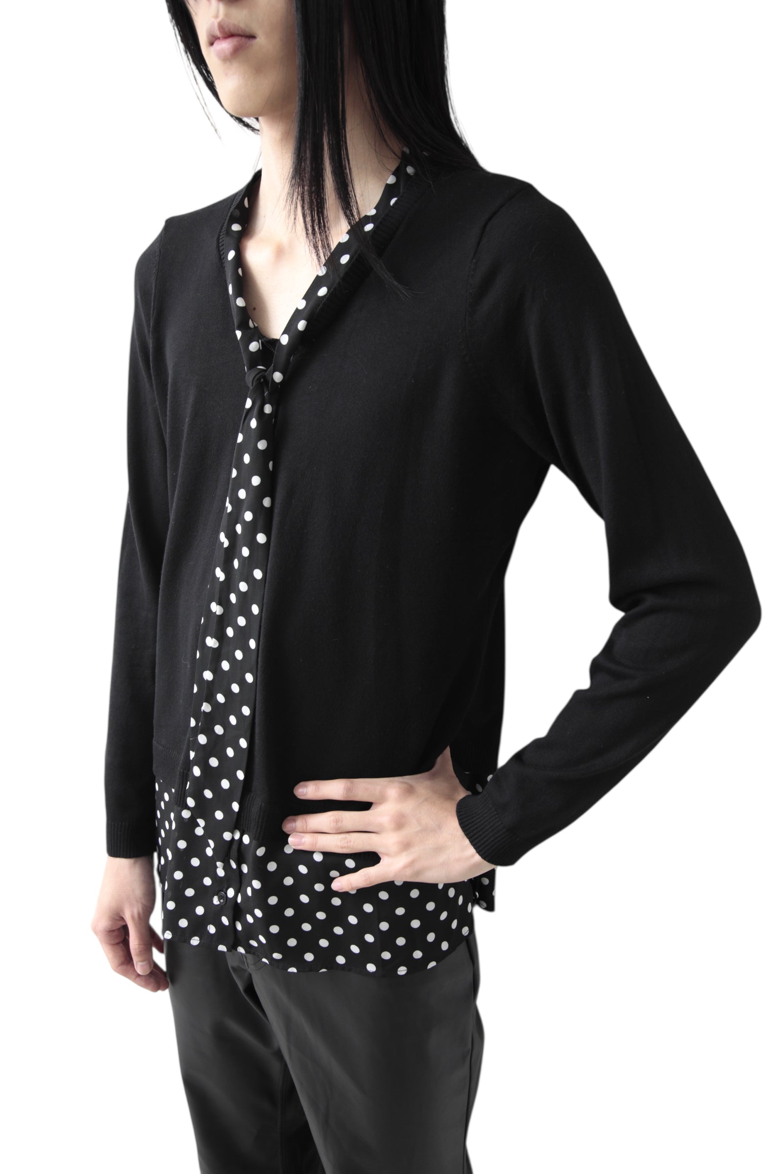 DOT BOW TIE SHIRT DOCKING SWEATER – THE ELEPHANT