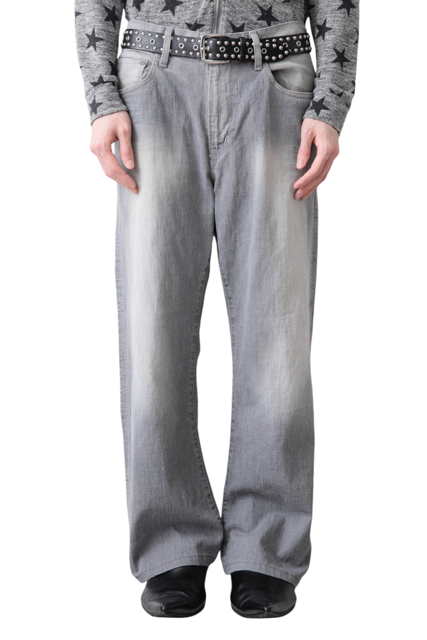 FADE GRAY BAGGY DENIM PANTS