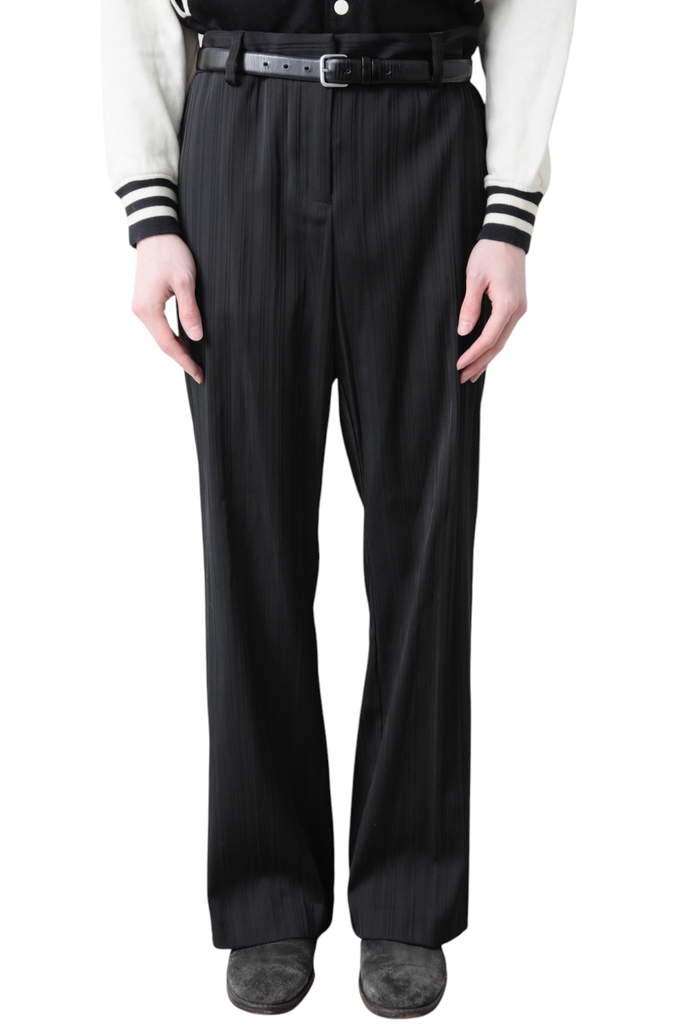 SHADOW STRIPE FLARE SLACKS