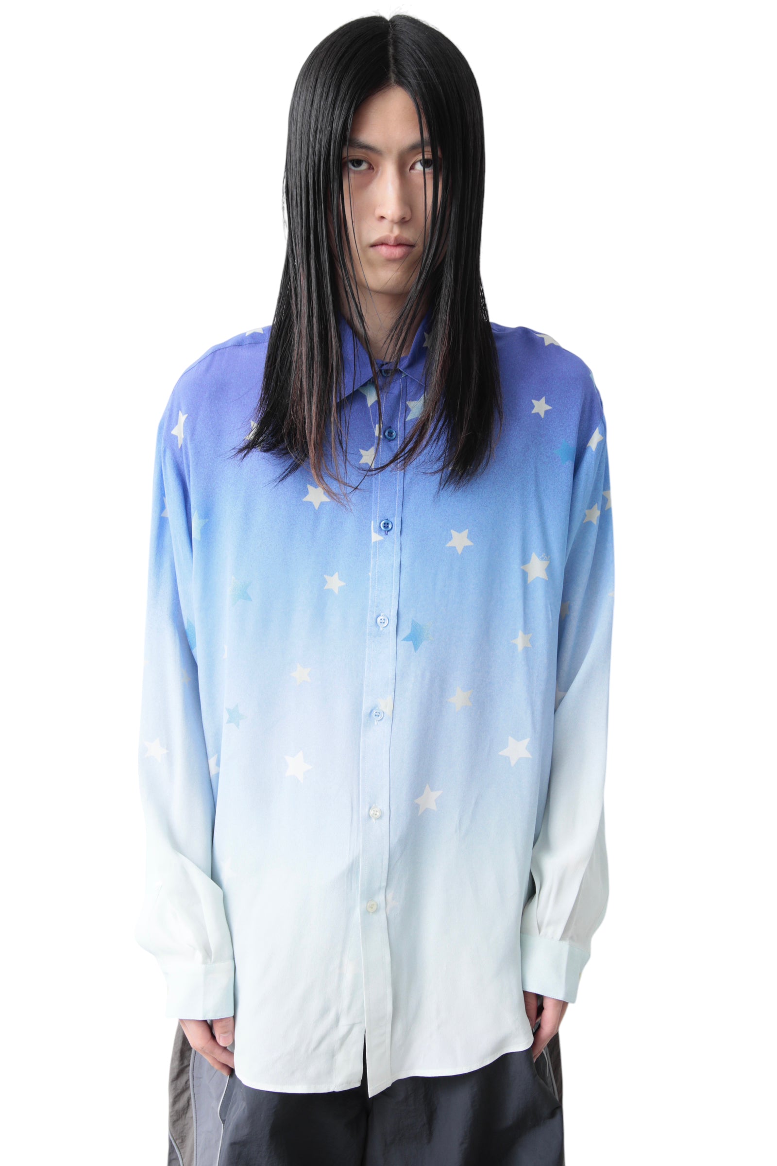 ERL PRINTED CREPE LONG SLEEVE SHIRT