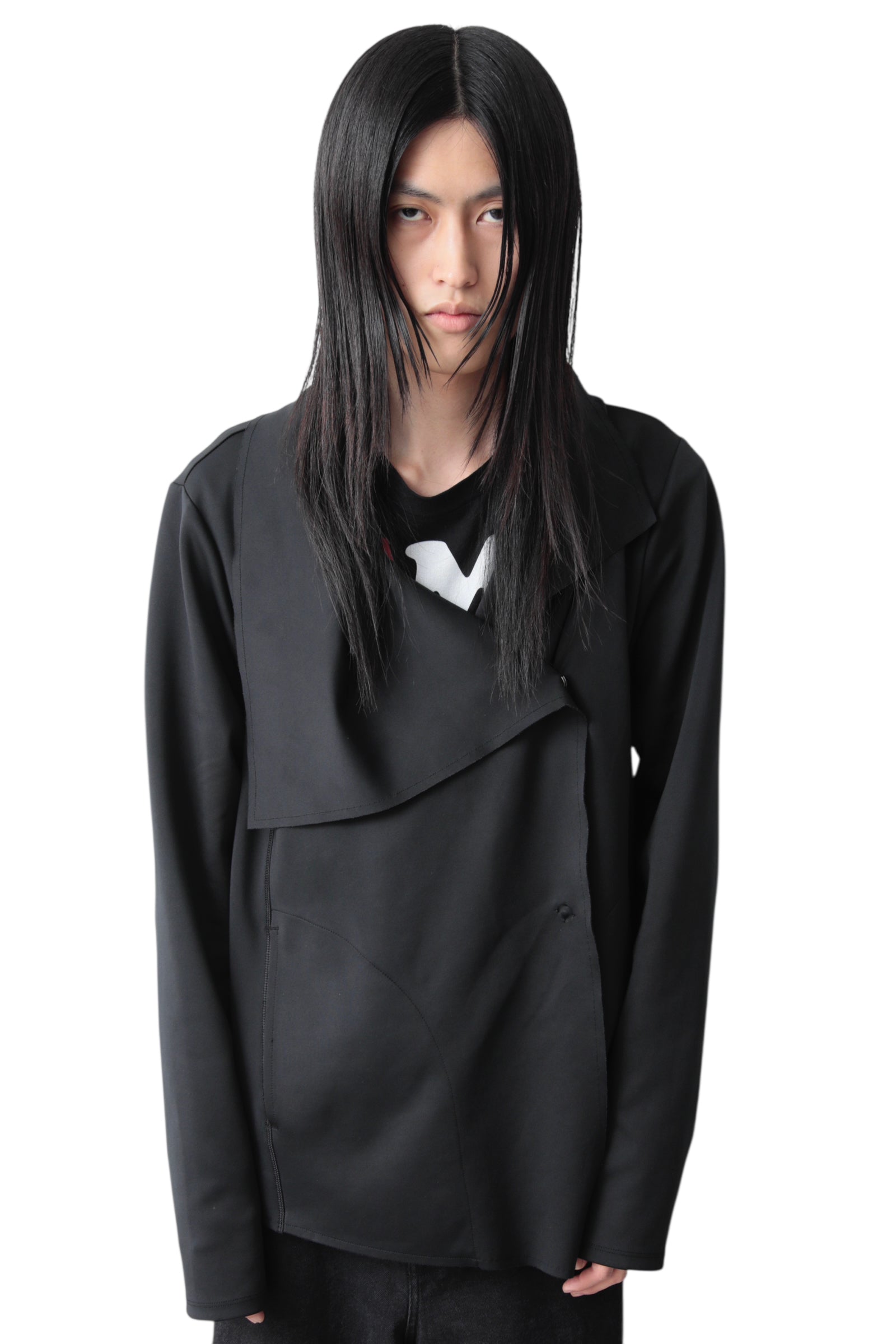 BUTTON UP DRAPE JACKET