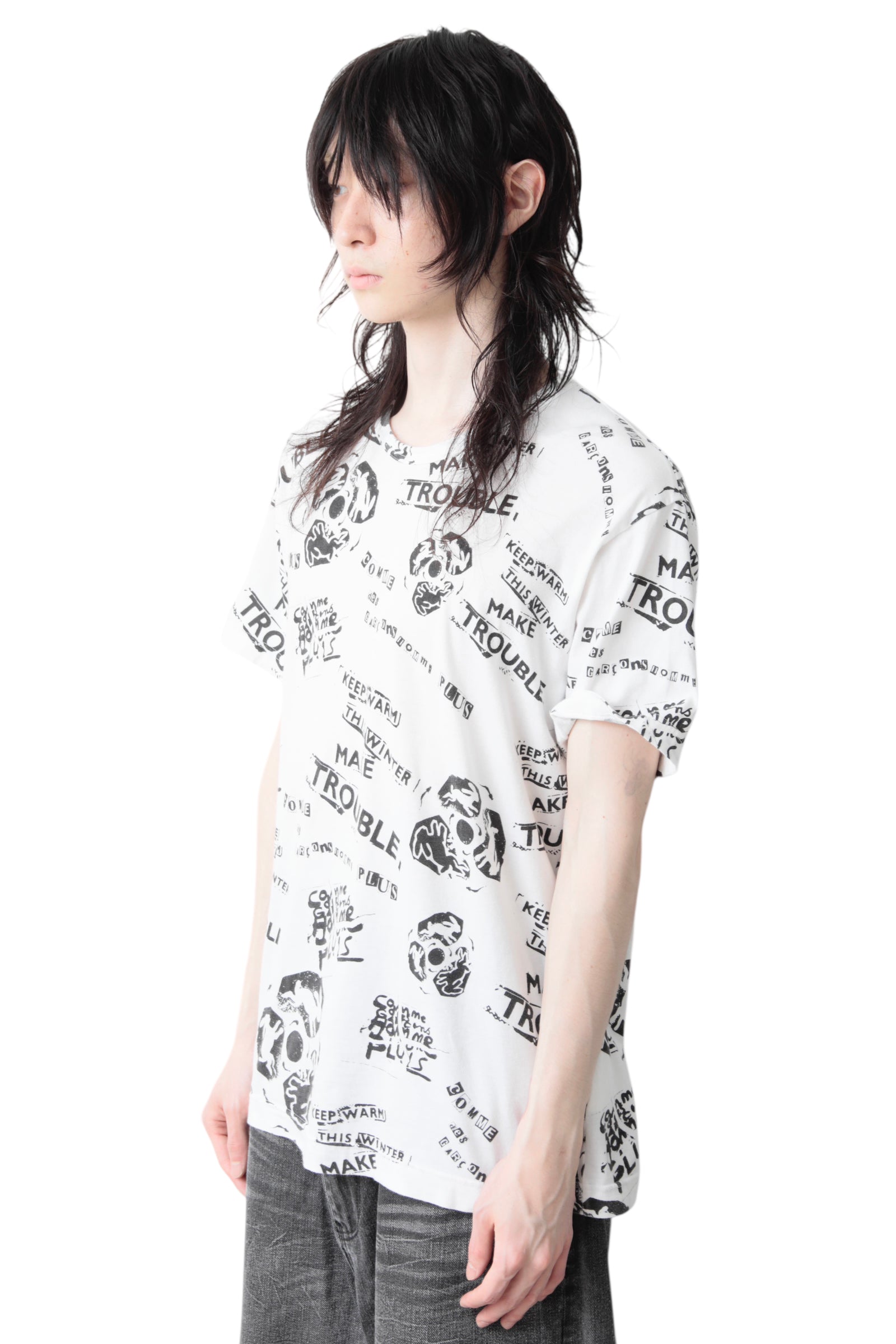 AD2008 COMME DES GARCONS HOMME PLUS MESSAGE GRAPHIC T-SHIRT