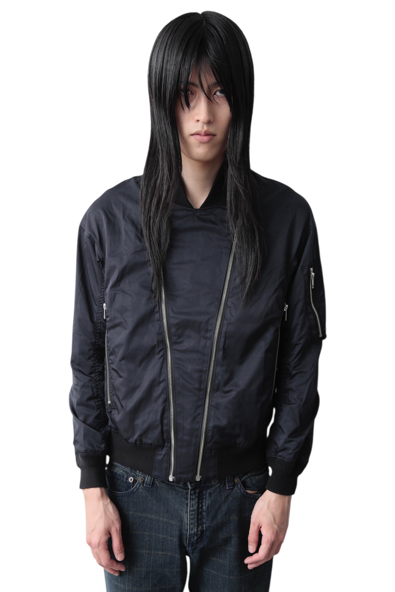 LAD MUSICIAN DOUBLE FRONT ZIP BOMBER JACKET