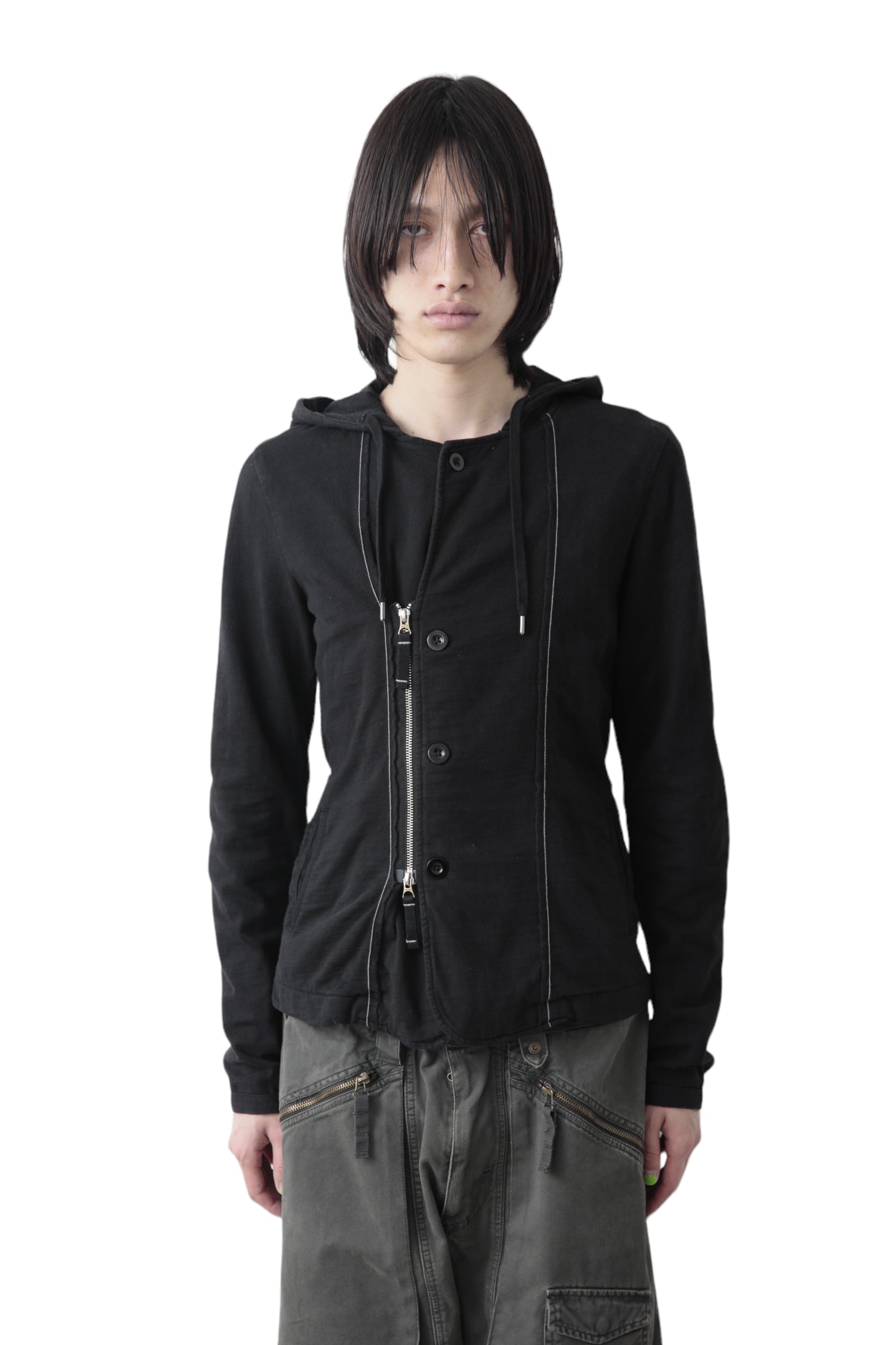 MARITHE + FRANCOIS GIRBAUD LINE ZIP UP HOODIE