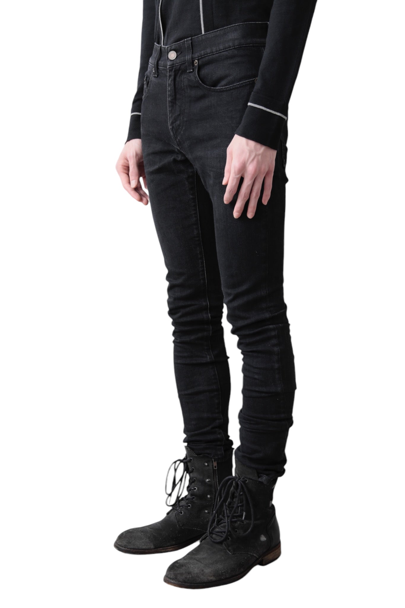 SAINT LAURENT BLACK  SKINNY DENIM PANTS