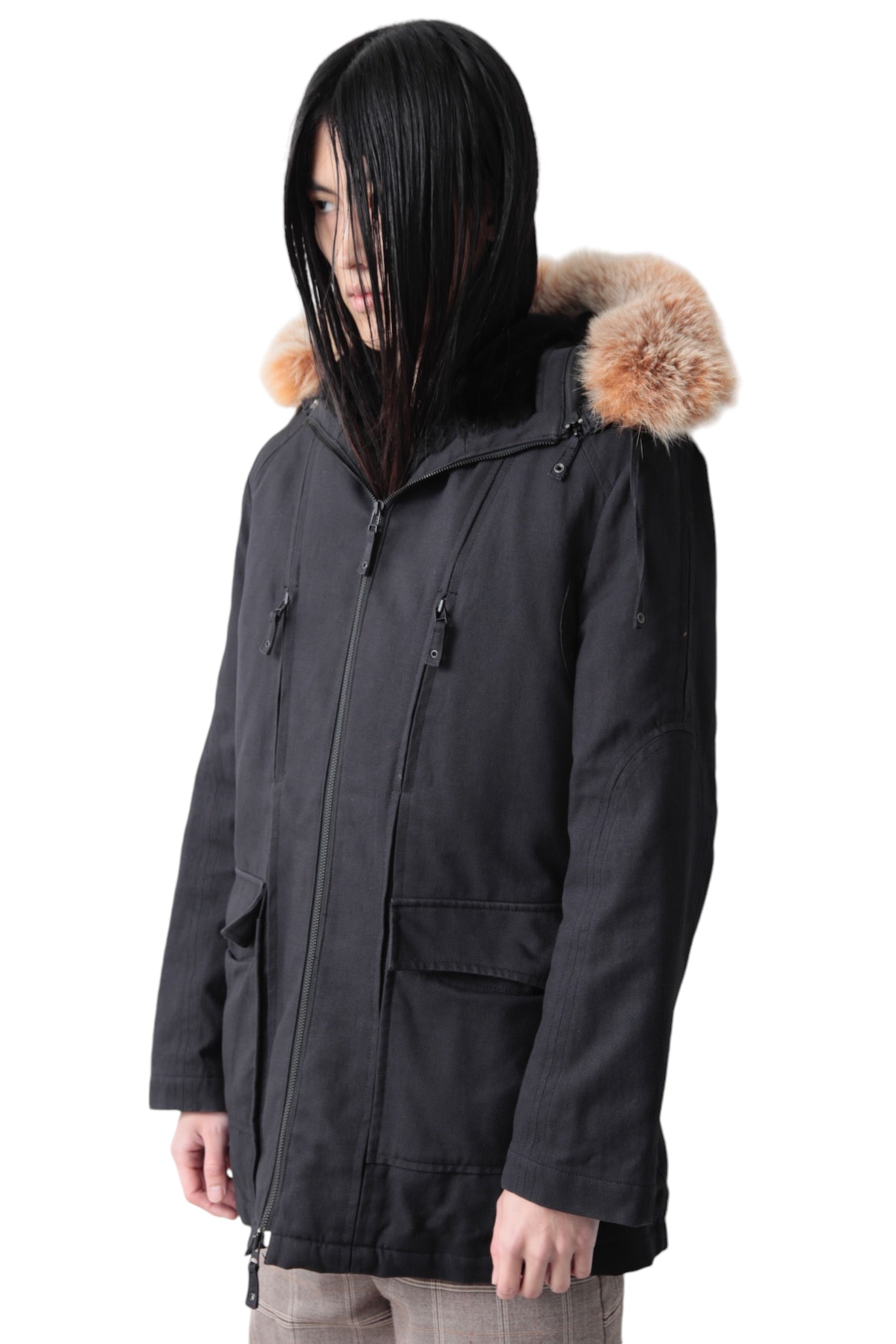 JEAN PAUL GAULTIER ZIP UP FUR BLOUSON