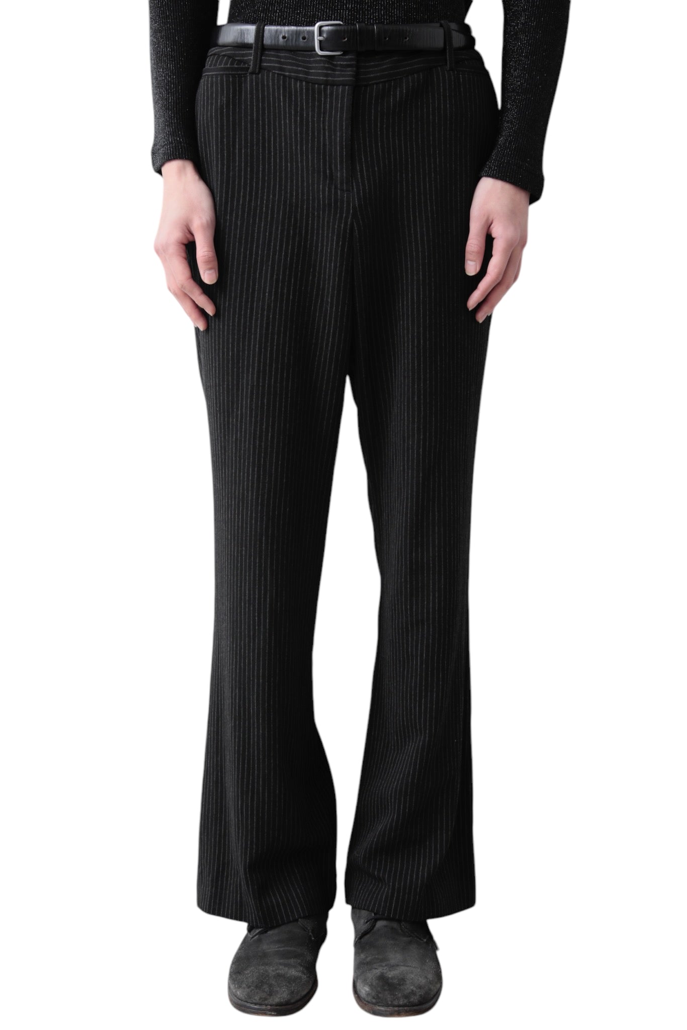 STRIPED FLARE SLACKS