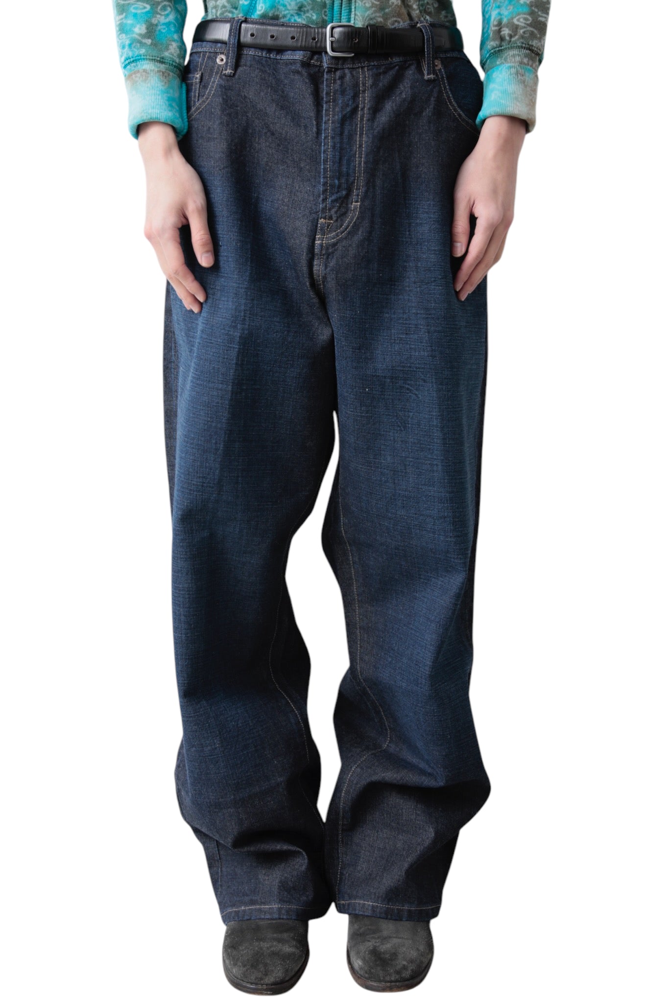 FADE BLUE BAGGY DENIM PANTS