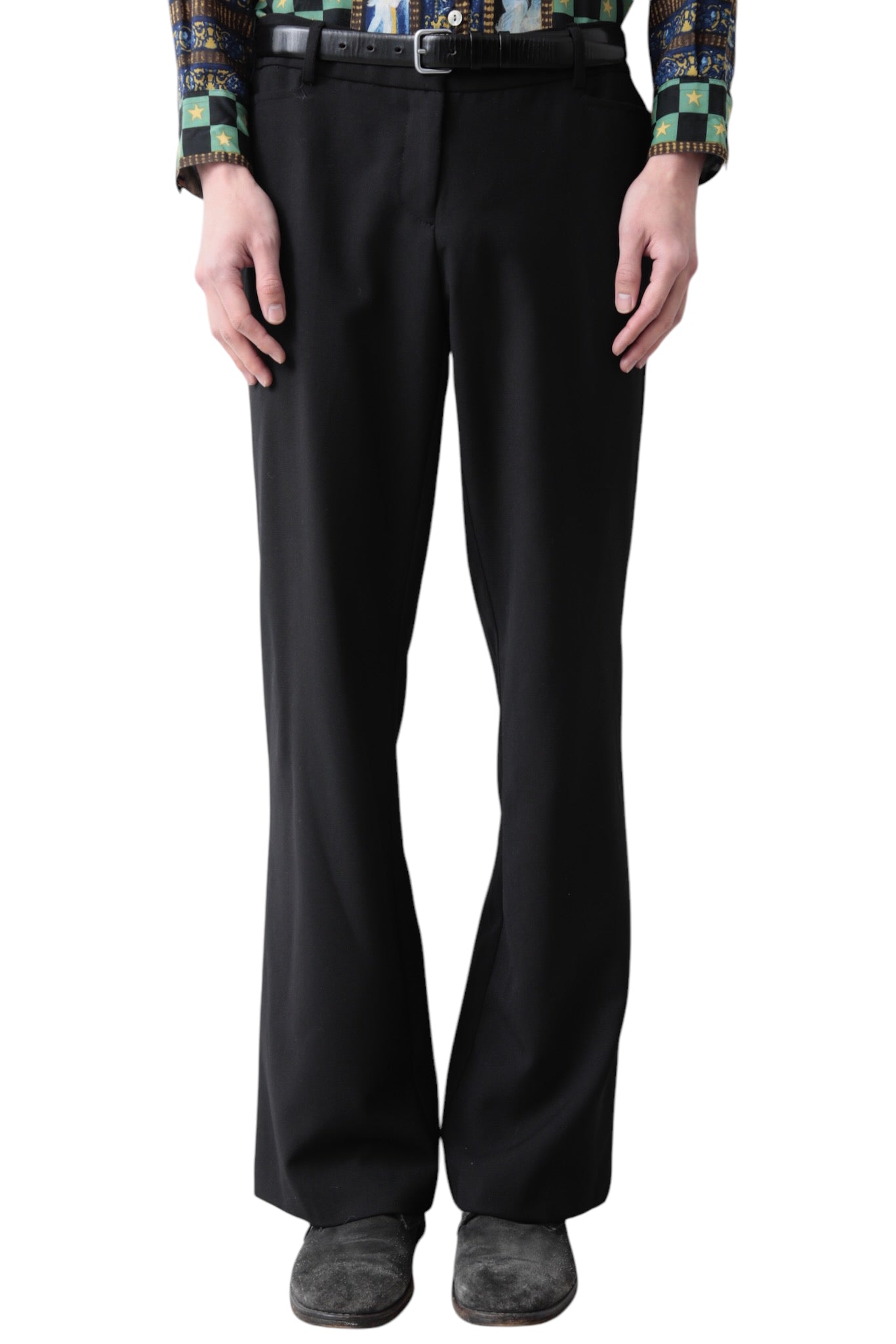 BLACK FLARE SLACKS