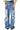 CRUSHED BLUE BAGGY DENIM PANTS