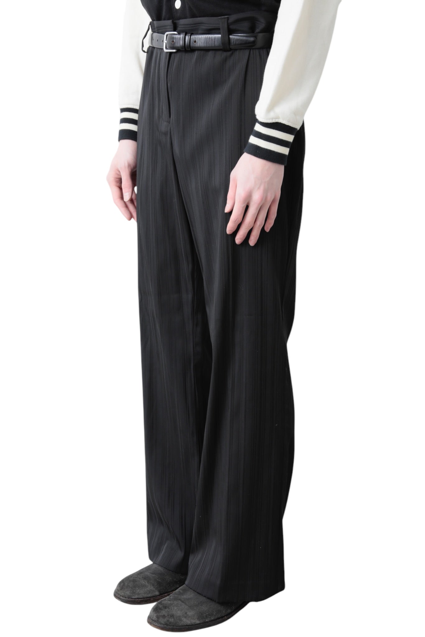 SHADOW STRIPE FLARE SLACKS