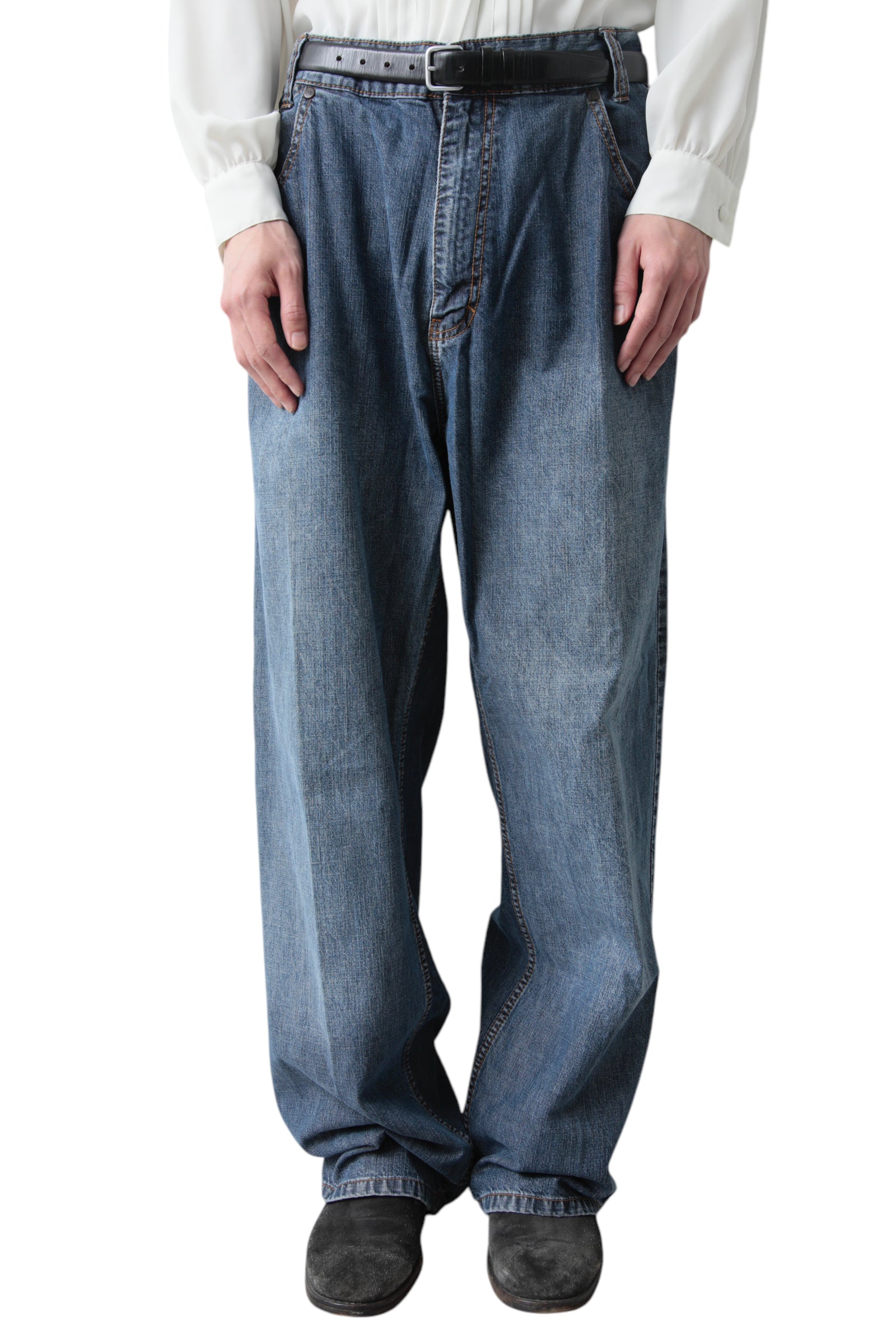 FADE BLUE BAGGY DENIM PANTS