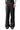 GLOSSY BLACK WIDE SLACKS