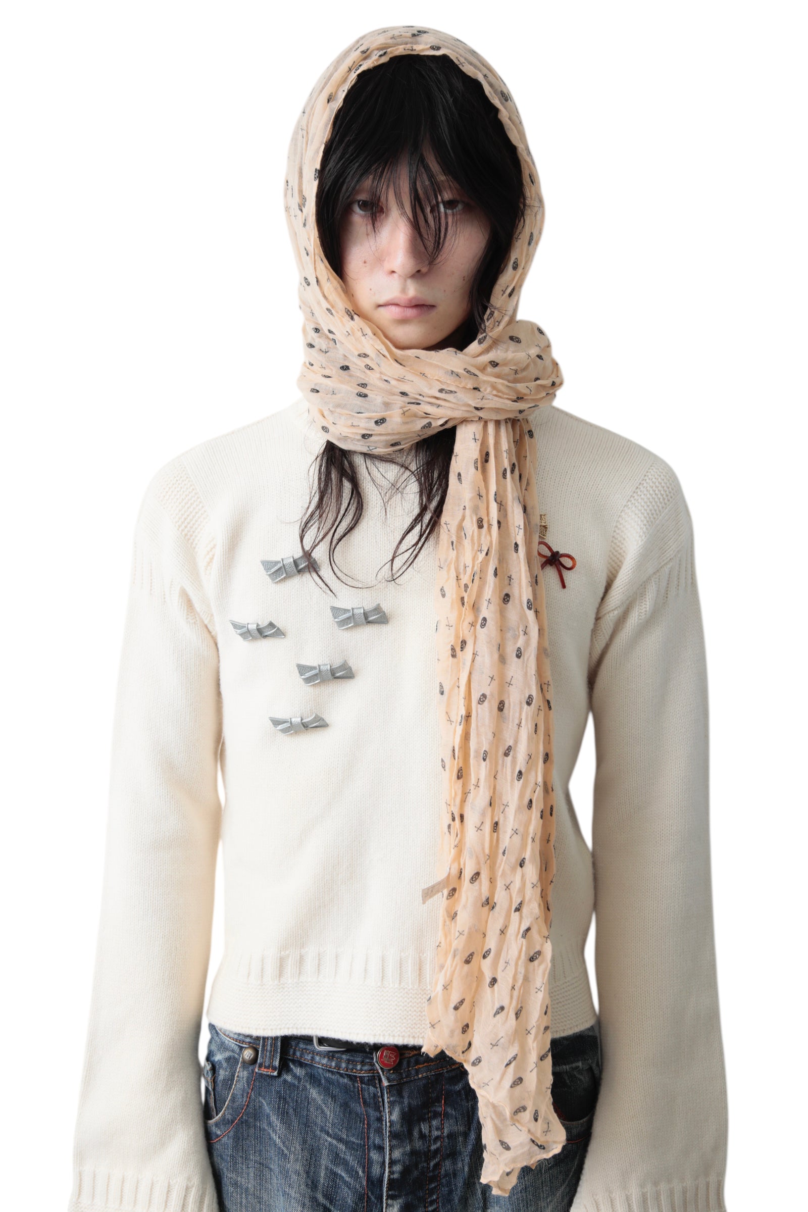 SKULL&amp;CROSS SCARF