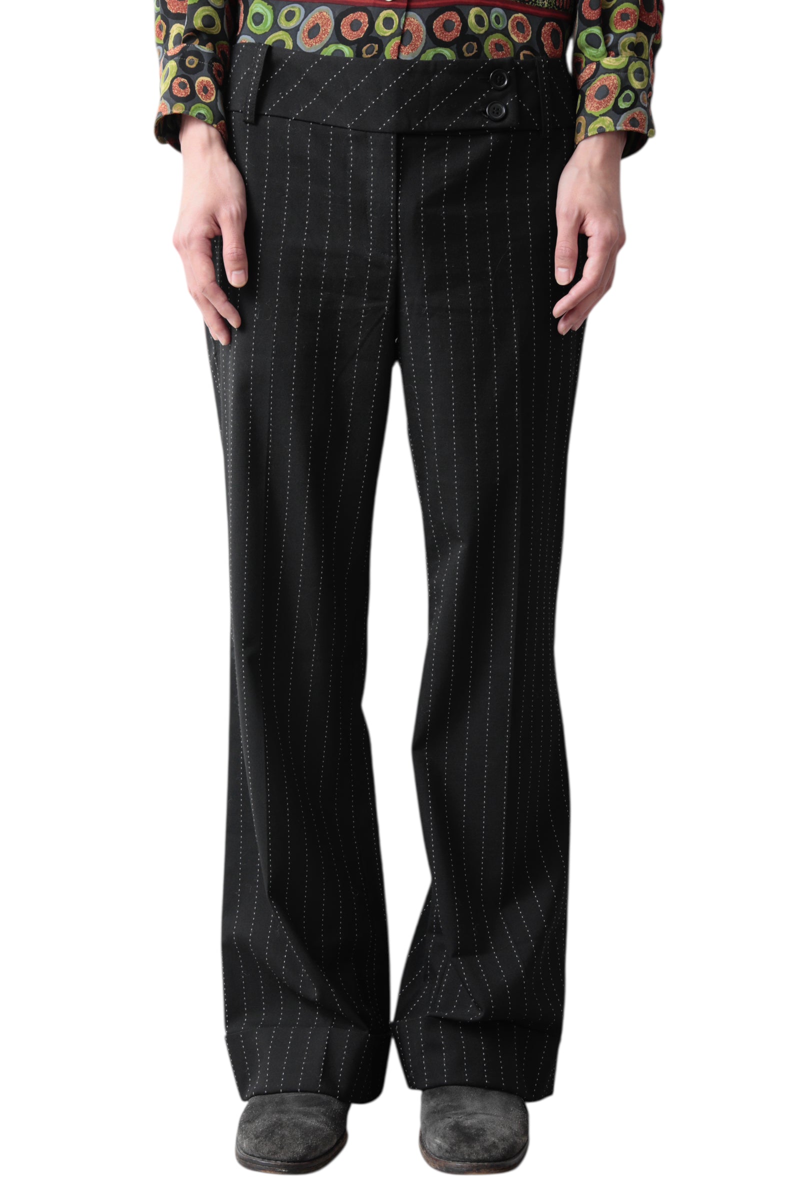 DOTTED LINE STRIPE SLACKS