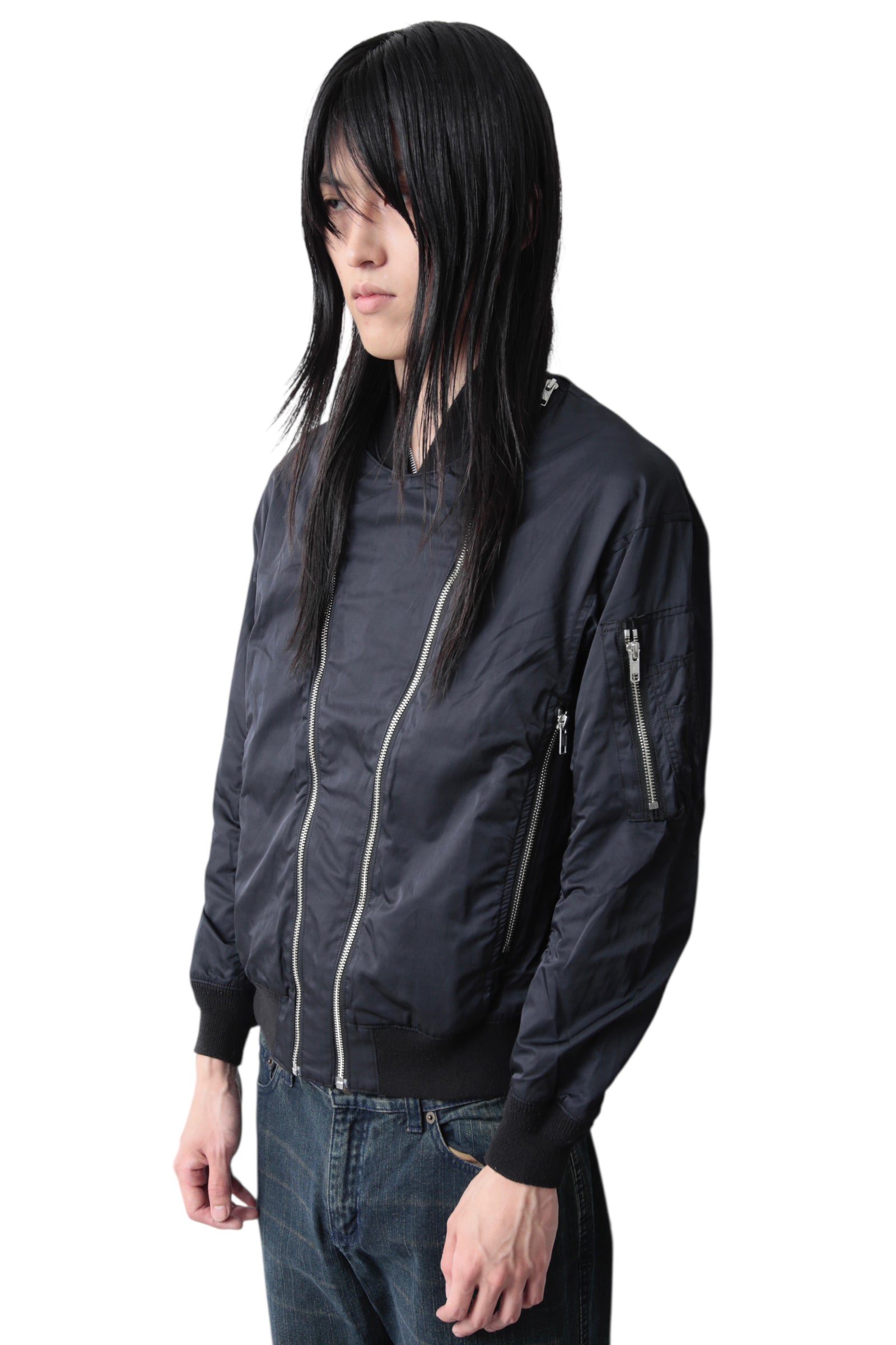 LAD MUSICIAN DOUBLE FRONT ZIP BOMBER JACKET