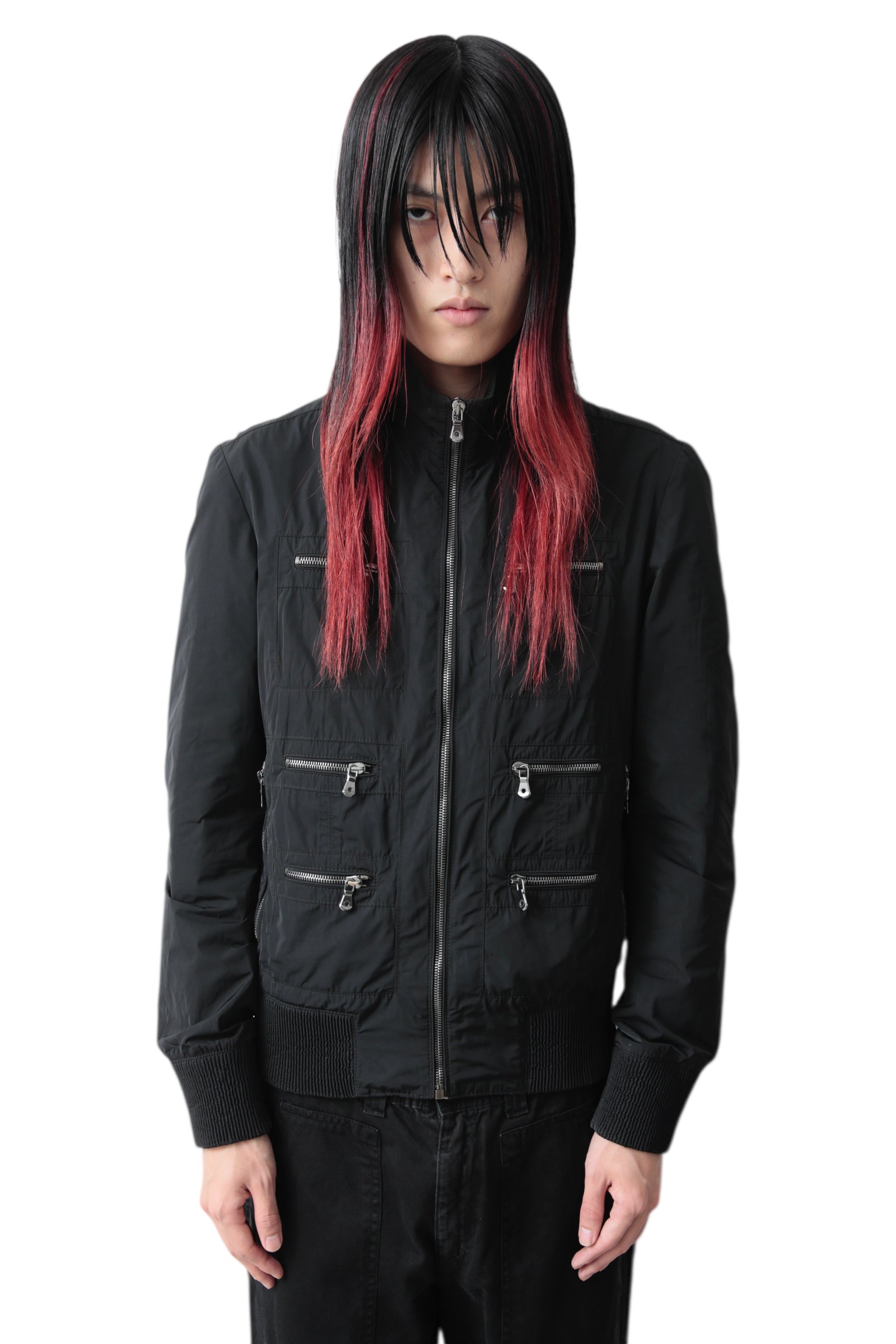 DOLCE&amp;GABBANA MULTI ZIP HIGH NECK BLOUSON