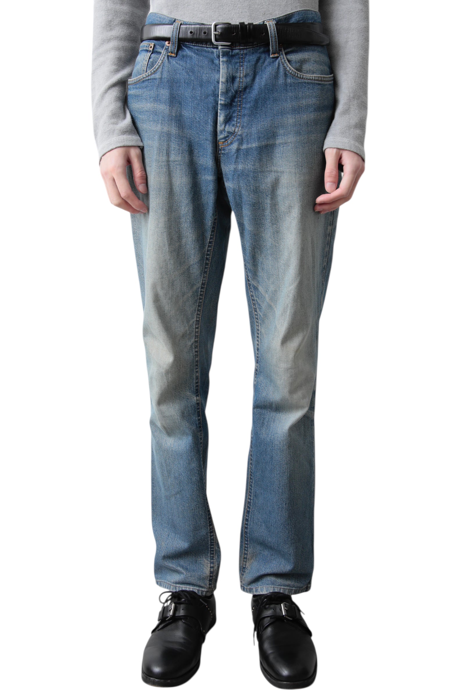 EARLY 2000s HELMUT LANG FADED STRAIGHT DENIM PANTS