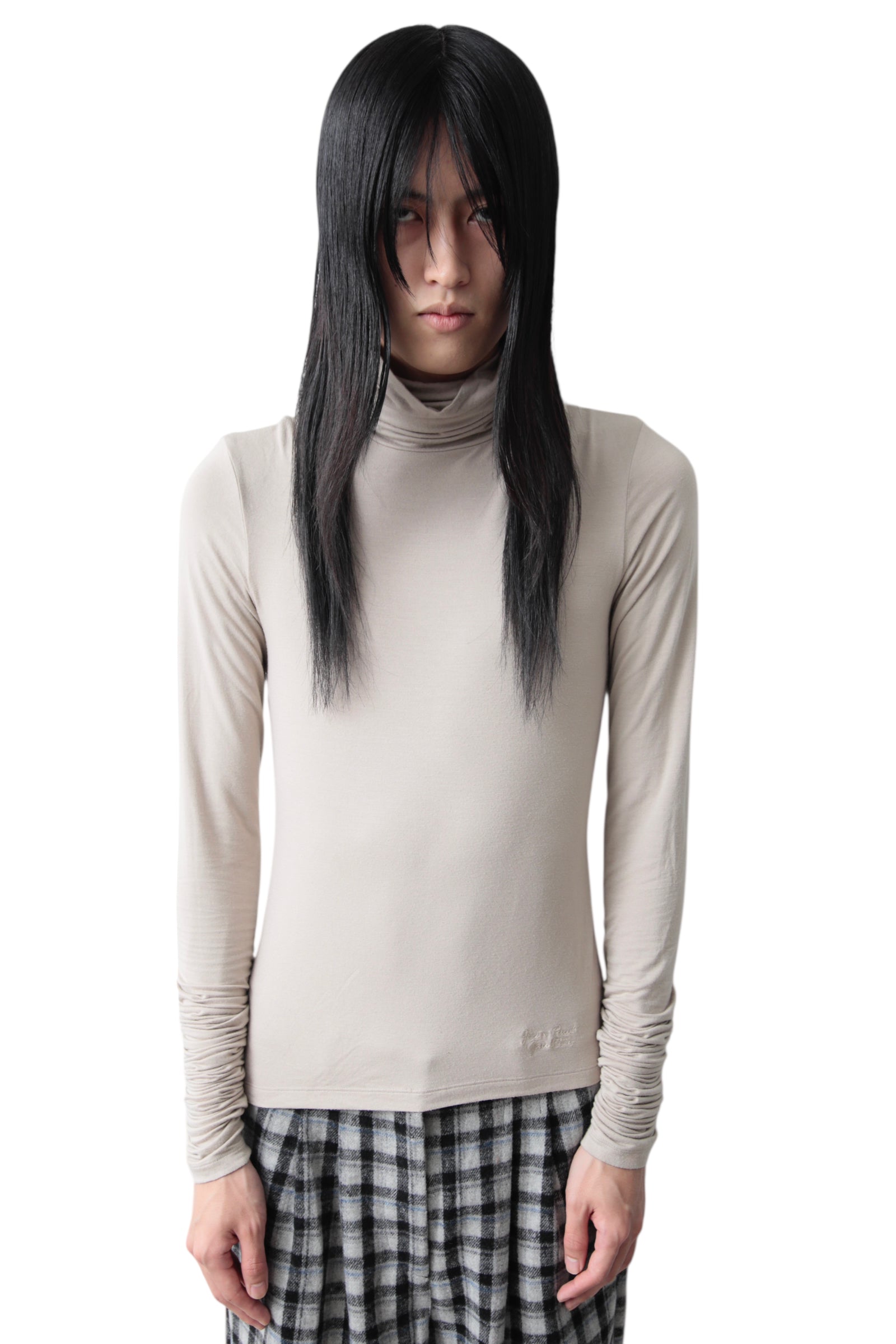 JEAN PAUL GAULTIER SUPER LONG SLEEVE HIGH NECK TOP