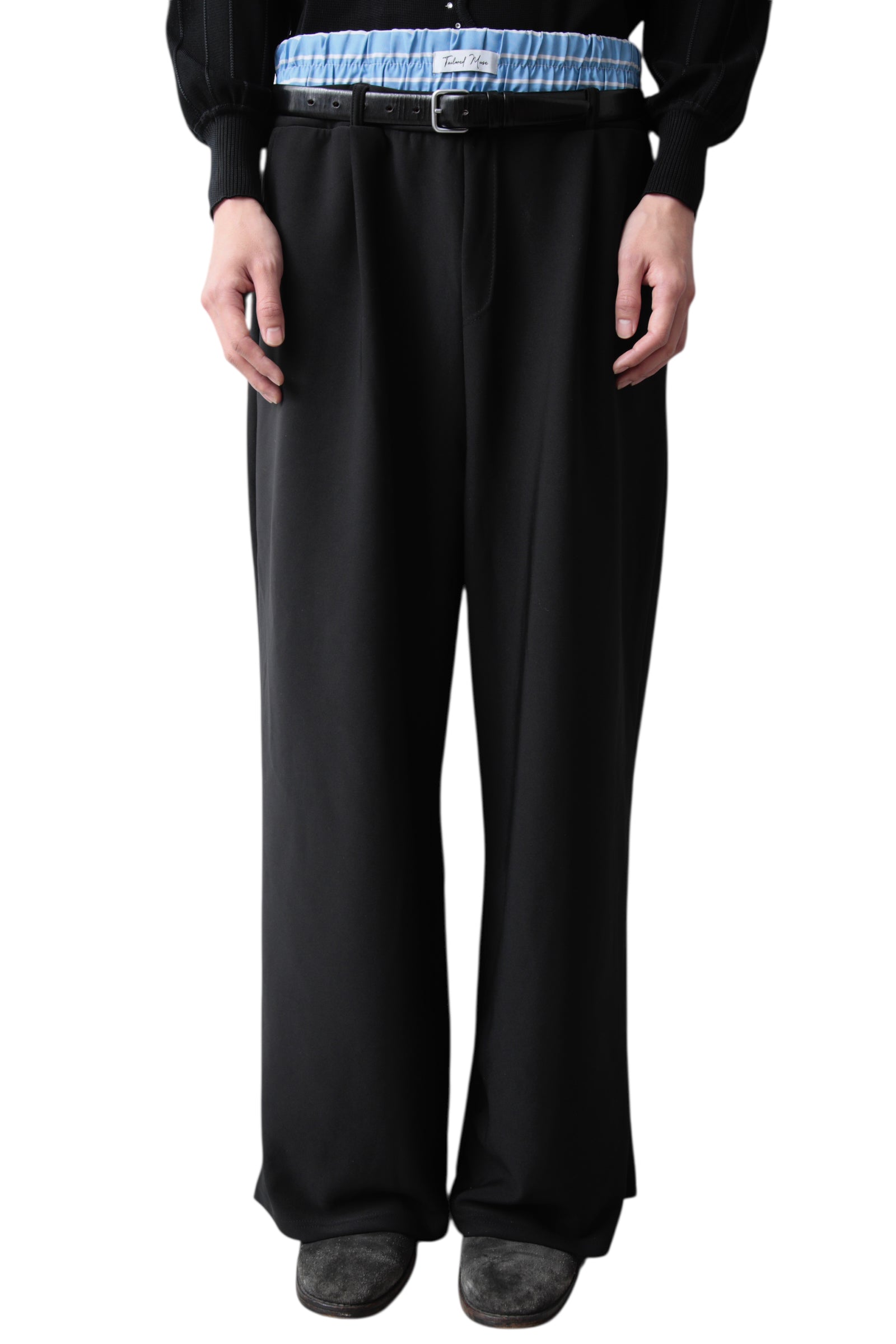 Layered wide slacks