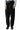 KNEE CRUSHED BLACK WIDE DENIM PANTS