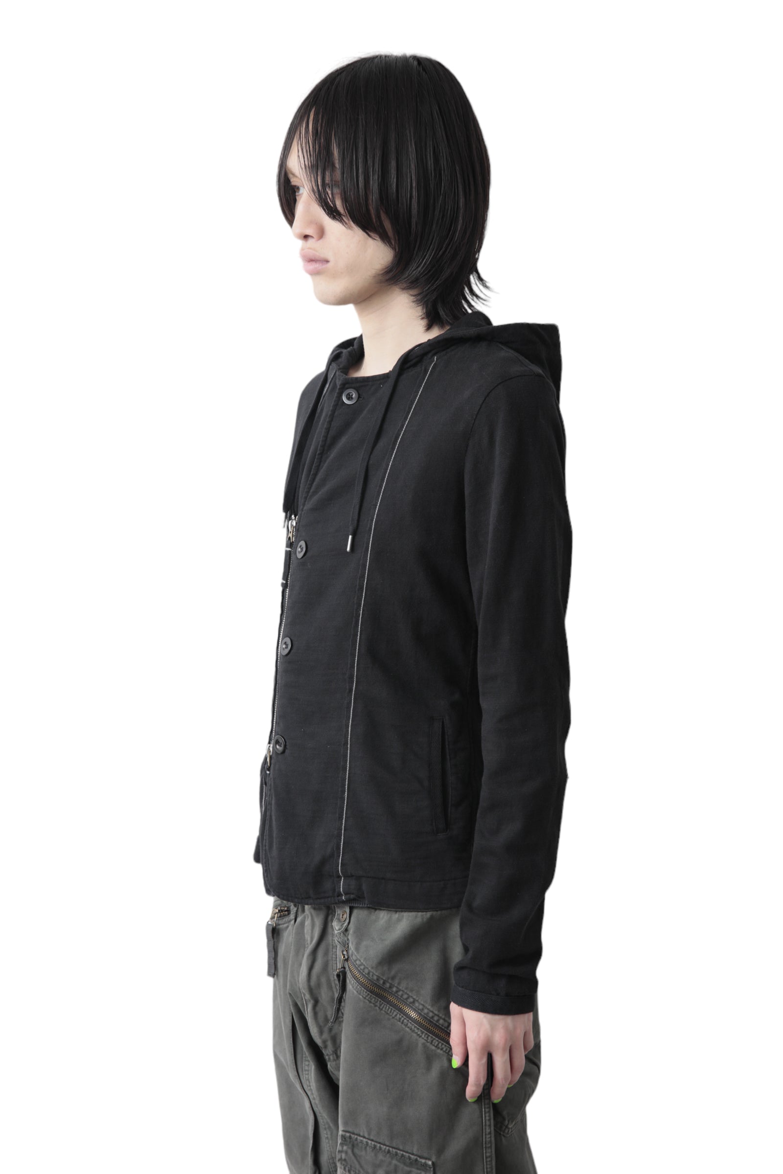 MARITHE + FRANCOIS GIRBAUD LINE ZIP UP HOODIE