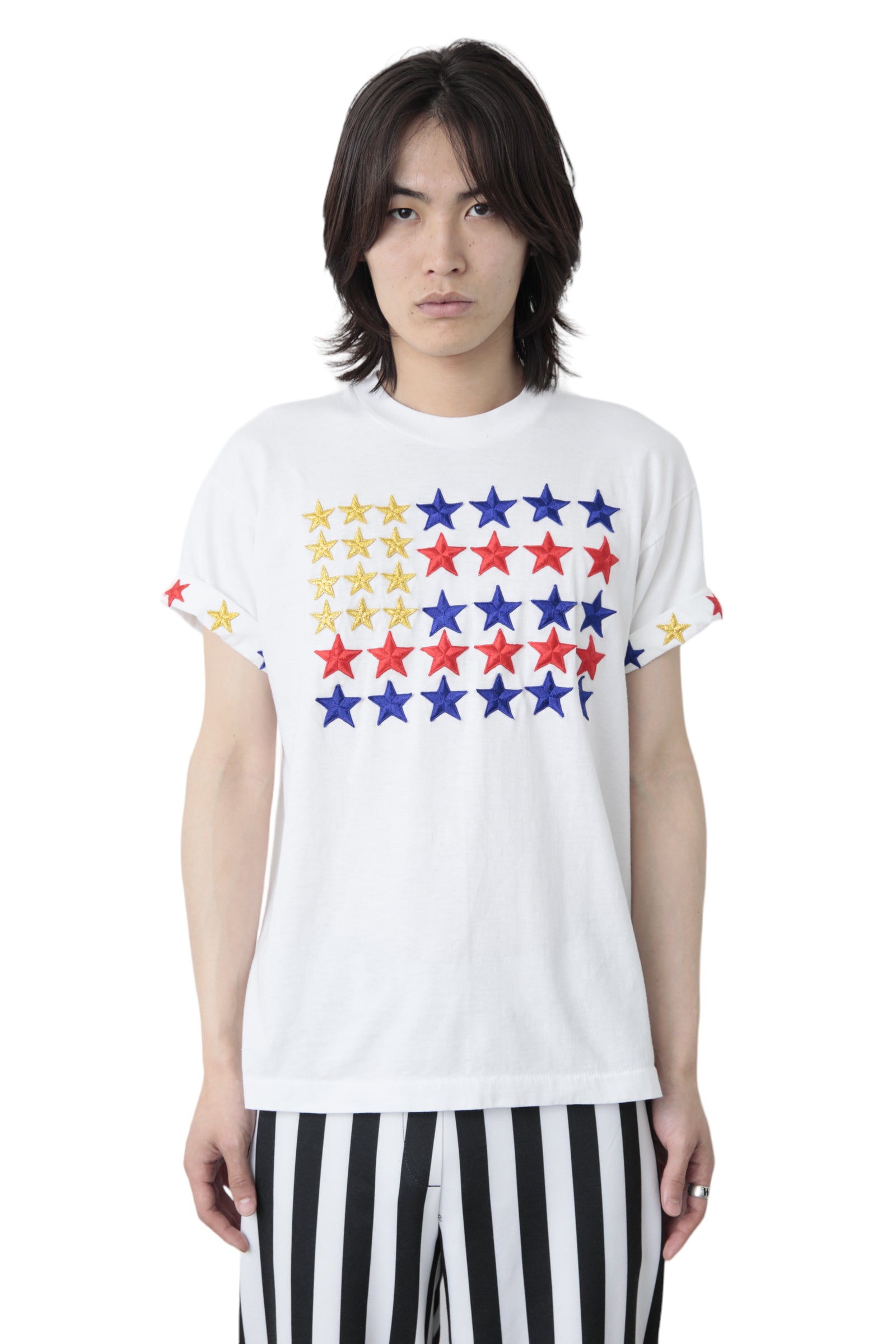 US FLAG EMBROIDERY T-SHIRT